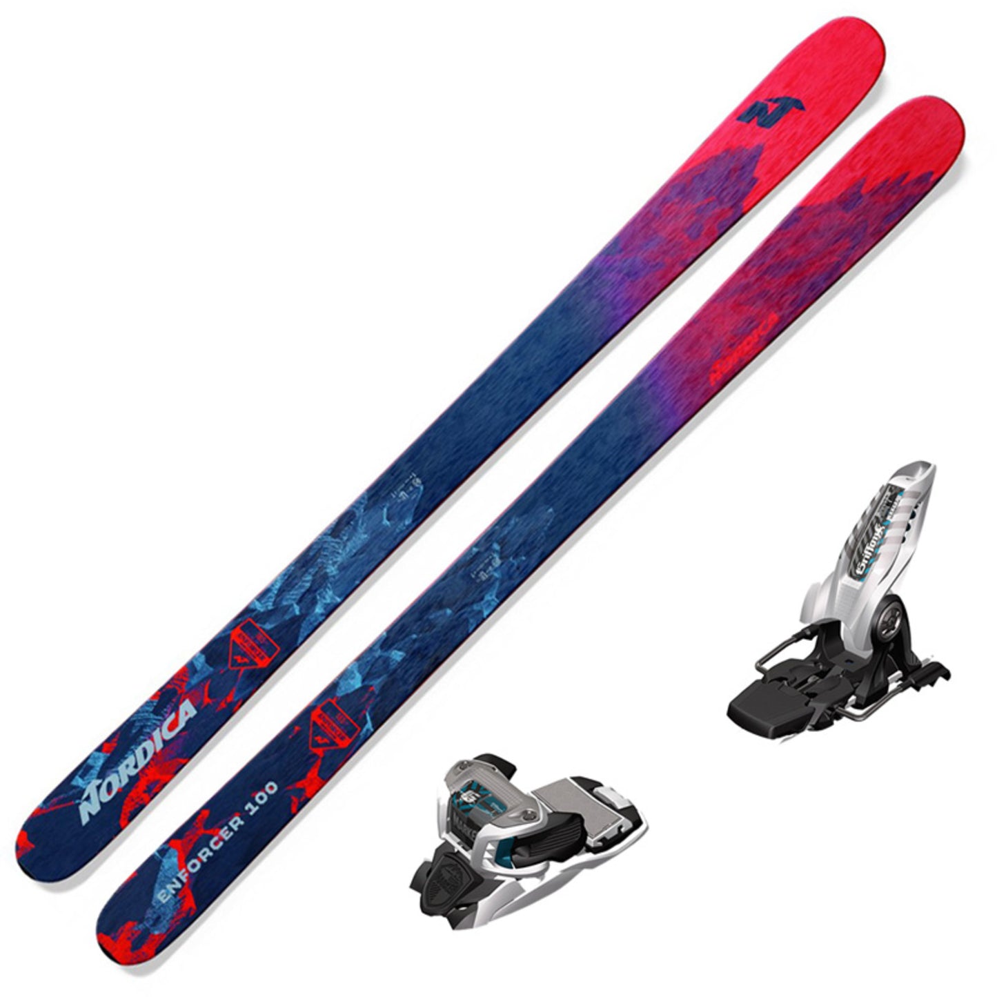 2018 Nordica Enforcer 100 Skis w/ Marker Griffon 13 ID Bindings