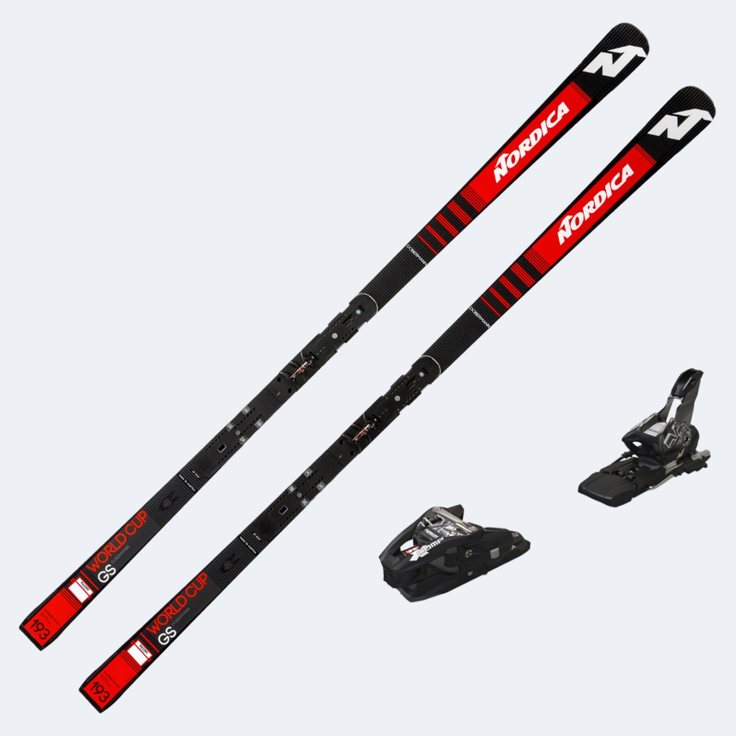 2019 Nordica Dobermann GS WC Dept. Skis w/ Marker Race X-Cell 16.0 Bindings