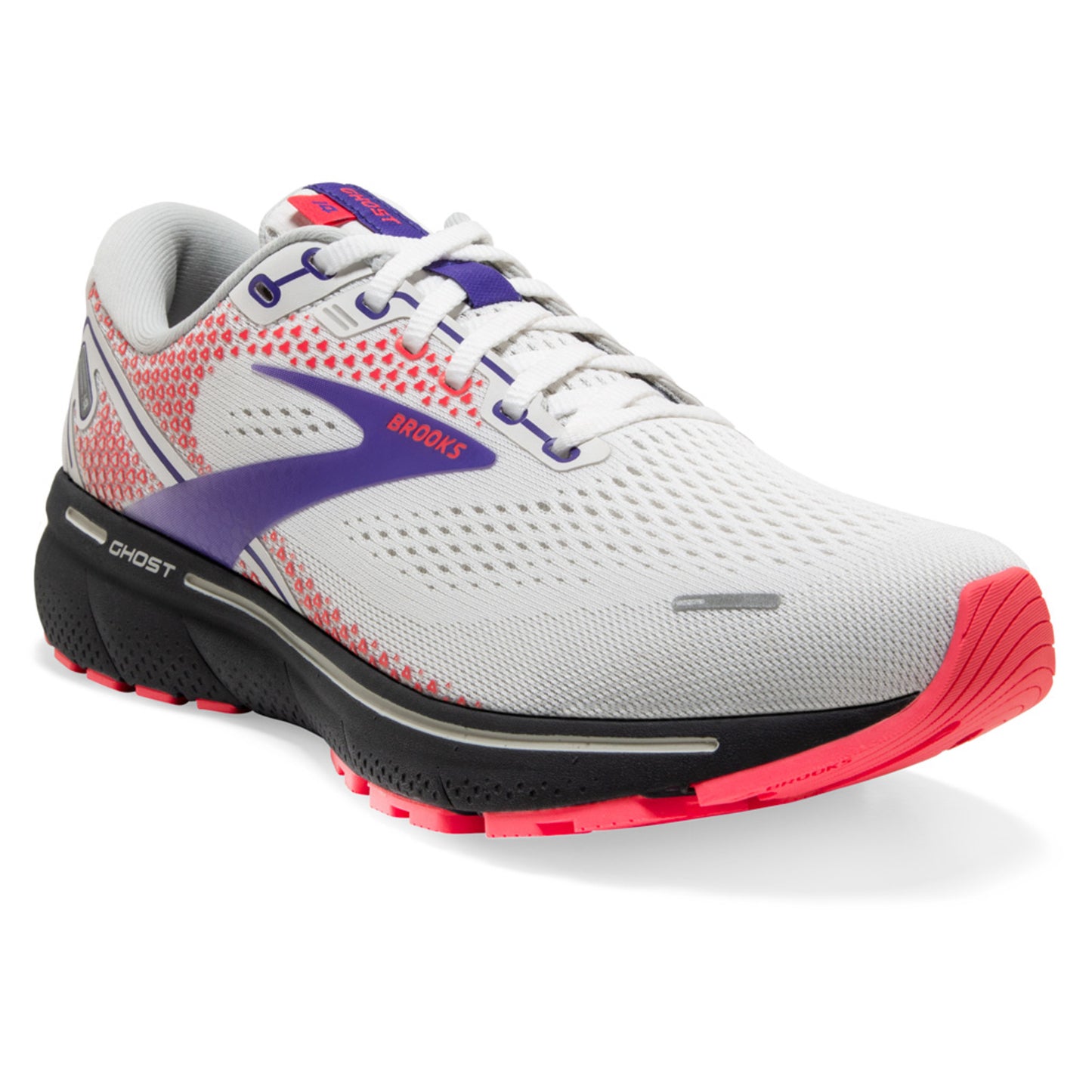 2022 Brooks Ghost 14 Women's Shoe - WHITE PURPLE CO - 9.5