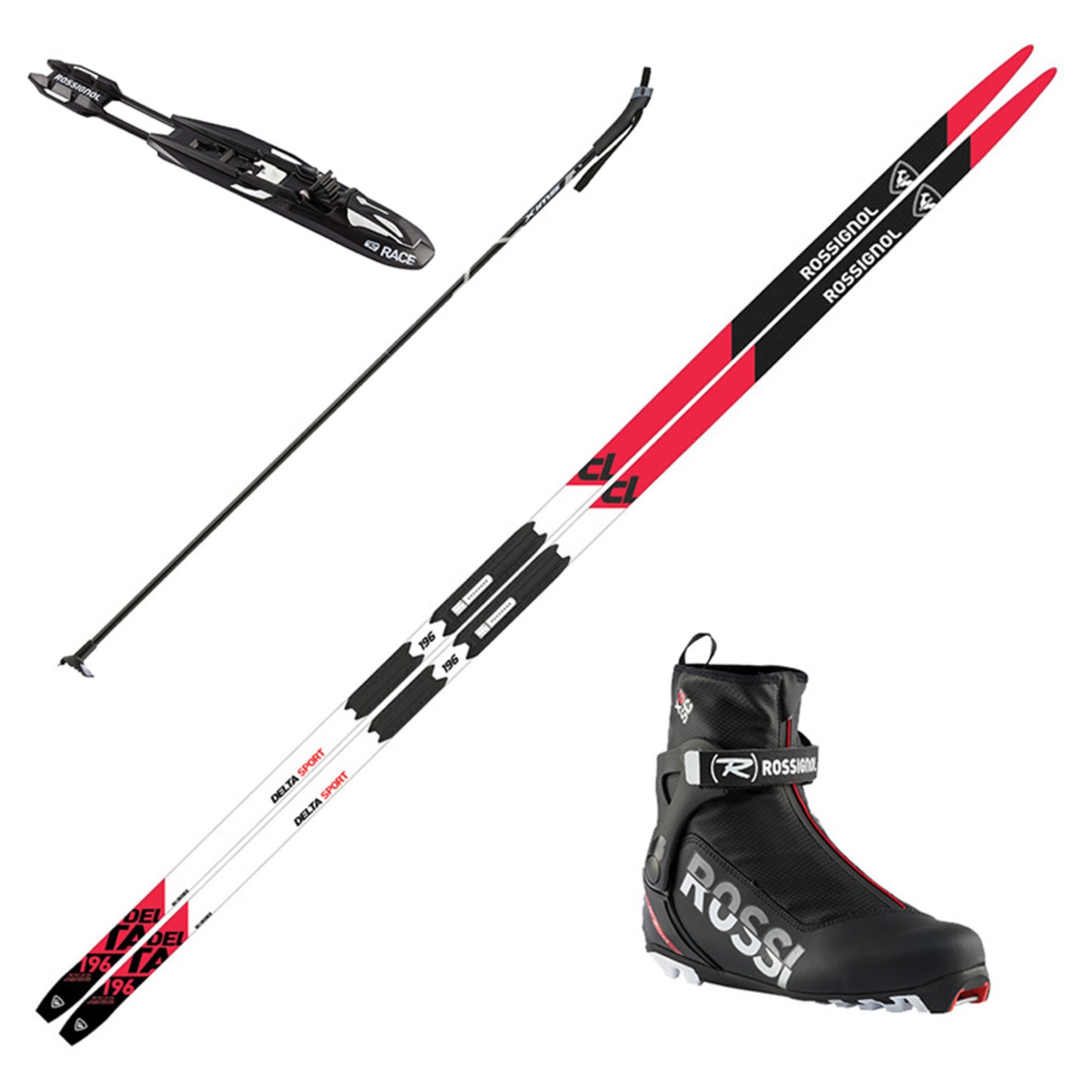 2023 Rossignol Delta Sport Classic Skis w/ Rossignol X 6 SC Boot and Poles