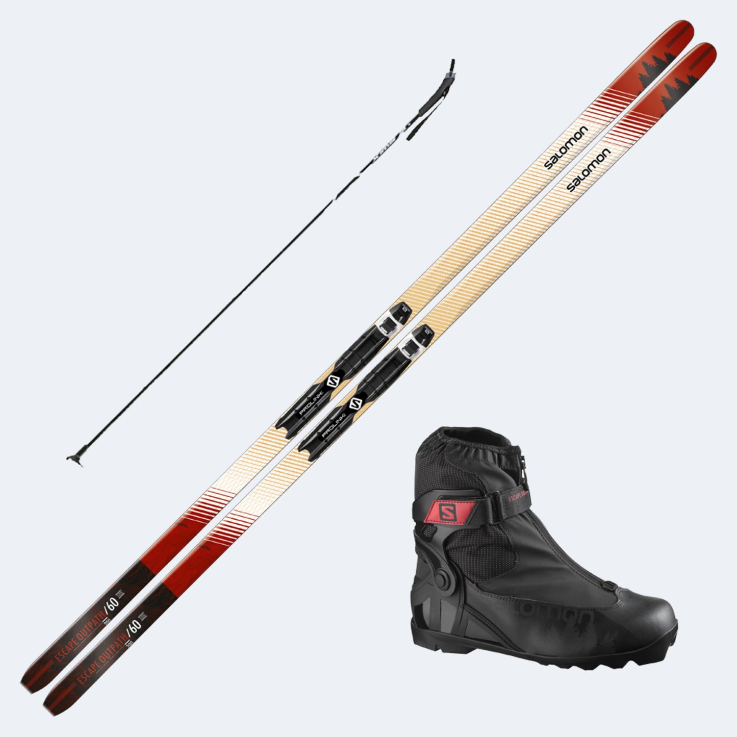 2023 Salomon Escape 60 Outpath XC Skis w/ Salomon Escape Plus Boots & Poles