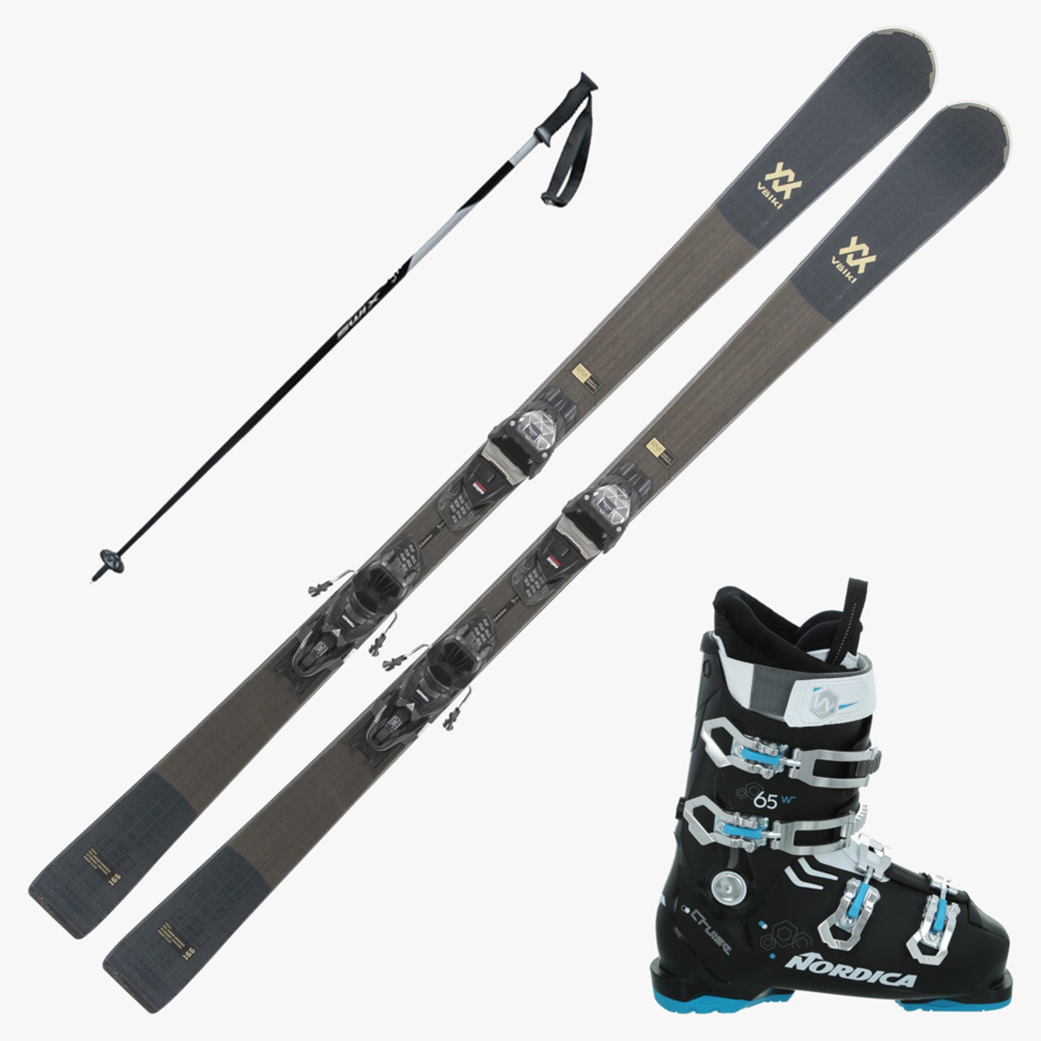 2023 Volkl Flair 7.2 USA Women's Skis w/ Nordica Cruise 65W Ski Boots