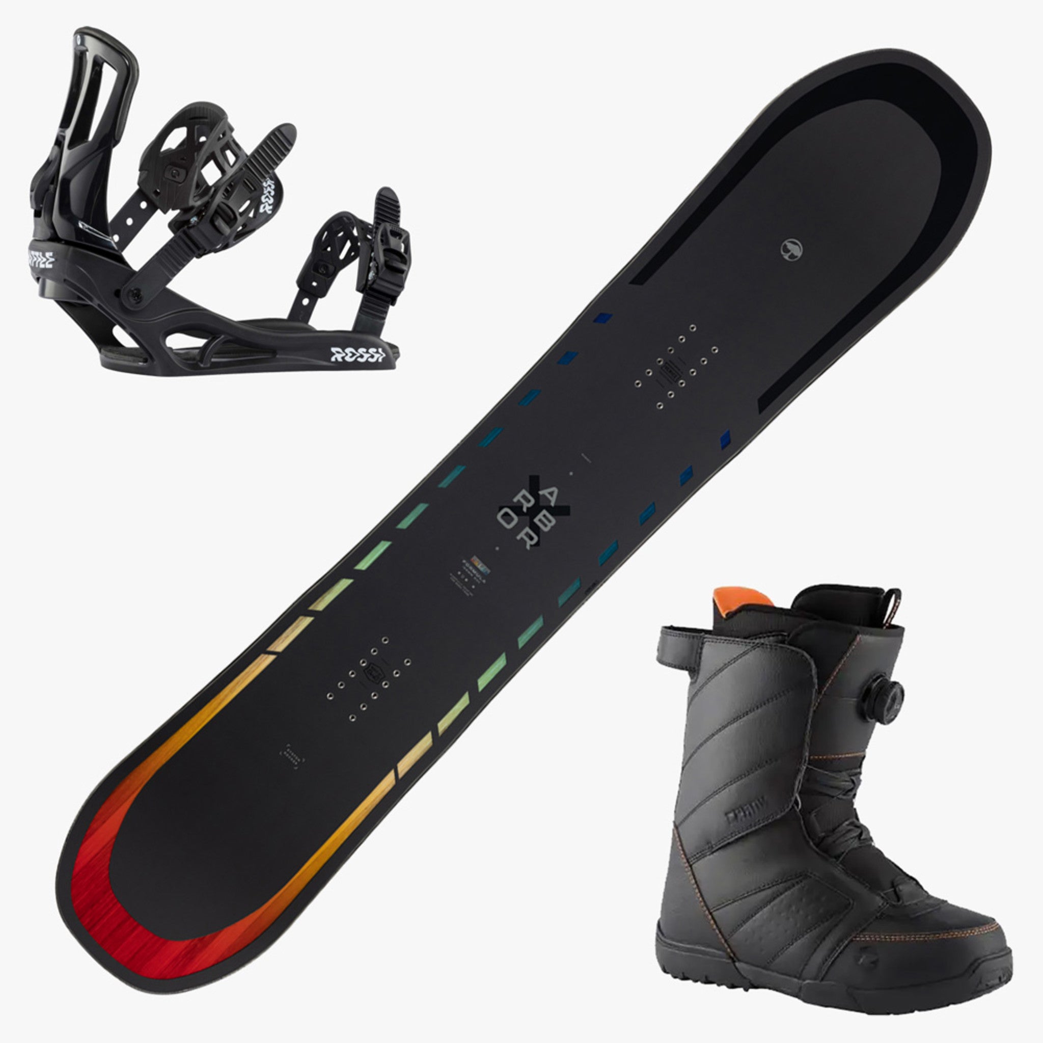 2025 Arbor Formula Rocker Snowboard w Boots and Bindings Ski Essentials