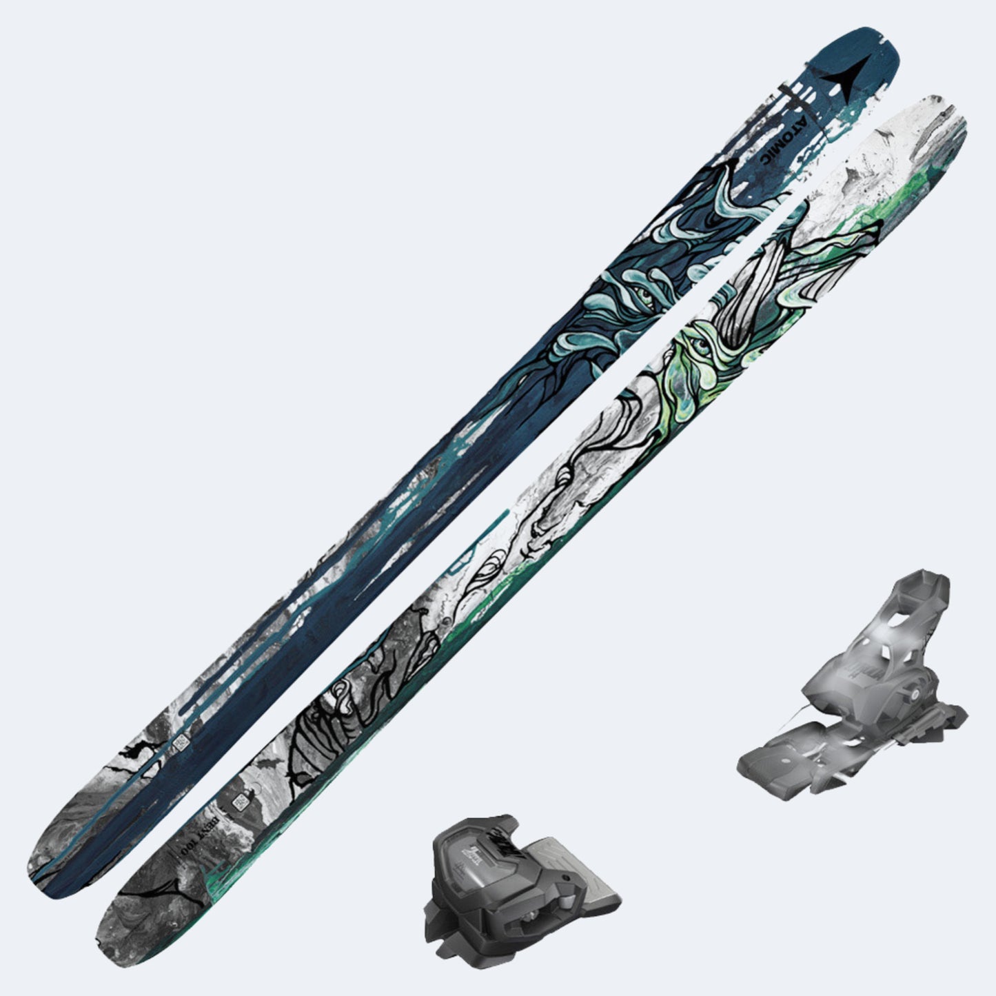 2024 Atomic Bent 100 Skis w Marker Griffon 13 ID Bindings