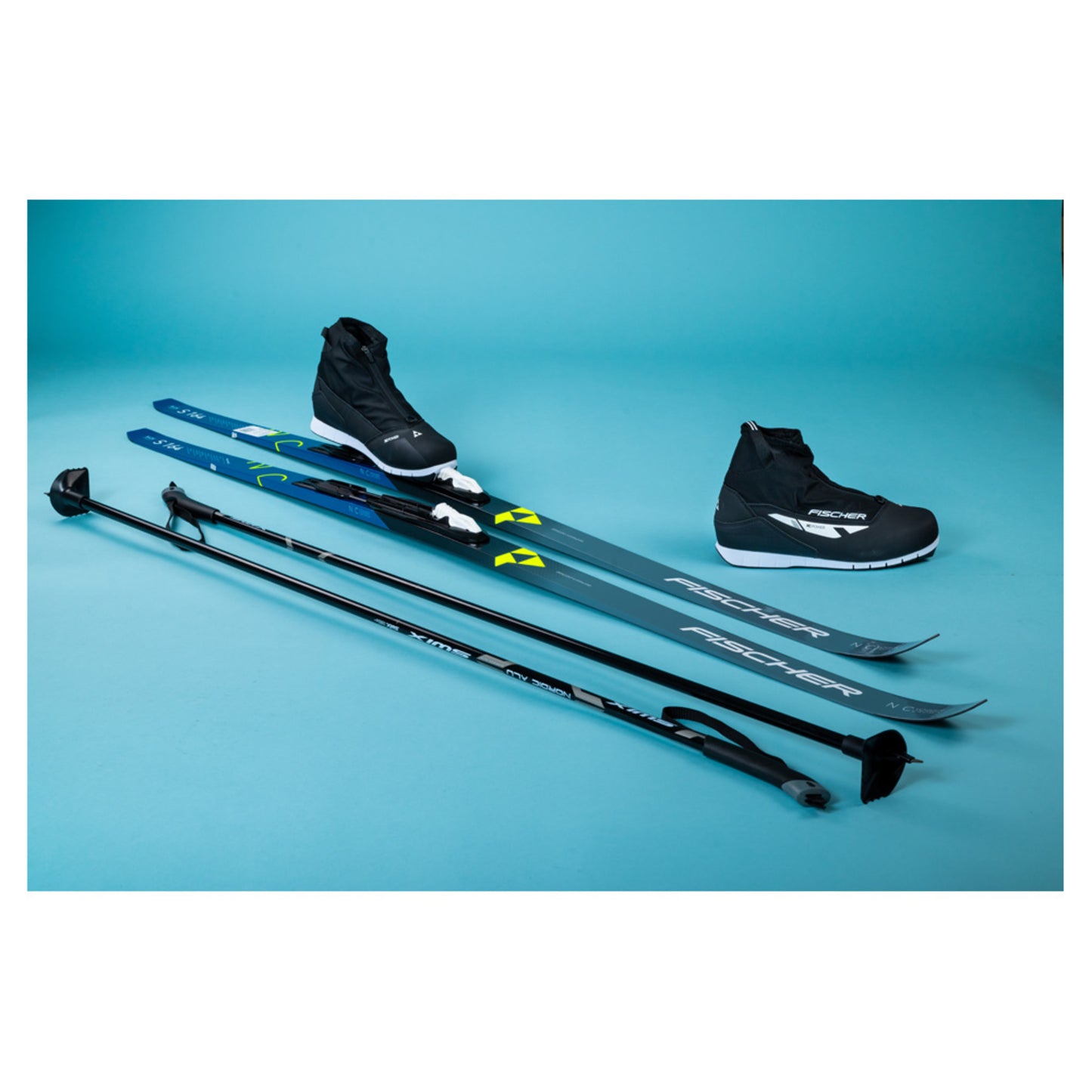 2025 Fischer Voyager EF Skis with Fischer XC Power Boots and Poles