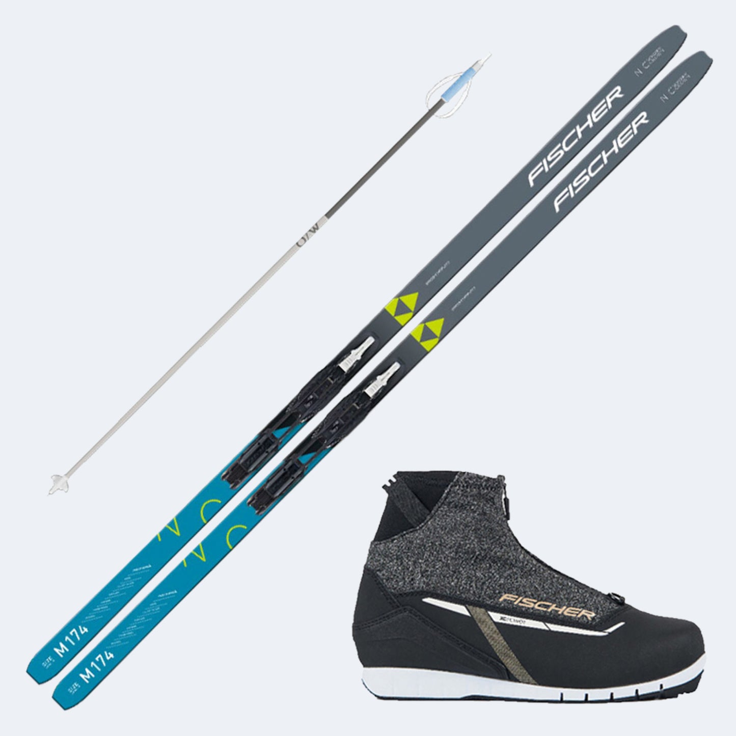 2025 Fischer Voyager EF Skis with Fischer XC Power Boots and Poles