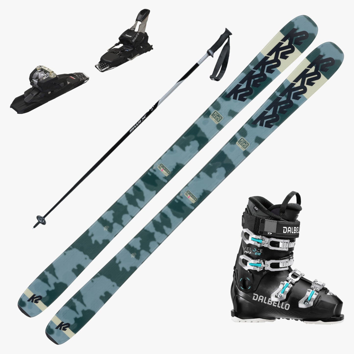 2024 K2 Reckoner 92 W Women's Skis with Dalbello Veloce MAX 65 LS Boots and Poles