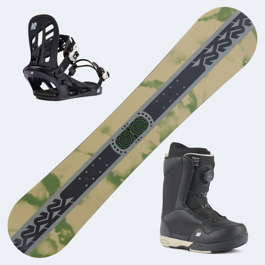 2024 K2 Vandal Junior Snowboard with K2 You+h Boots And K2 You+h Junior Bindings