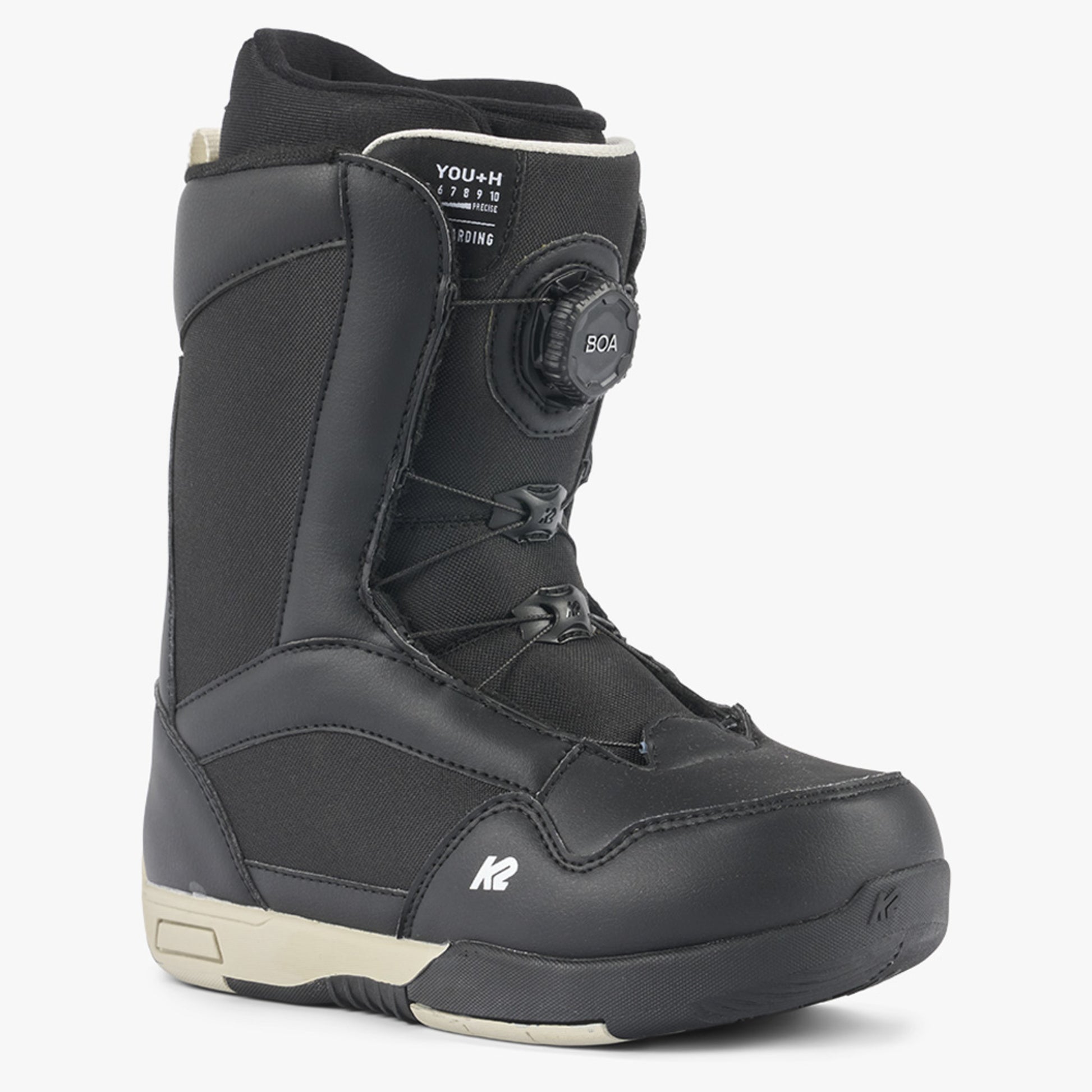 2024 K2 You+h Junior Snowboard LEASE Boots - Black - 7