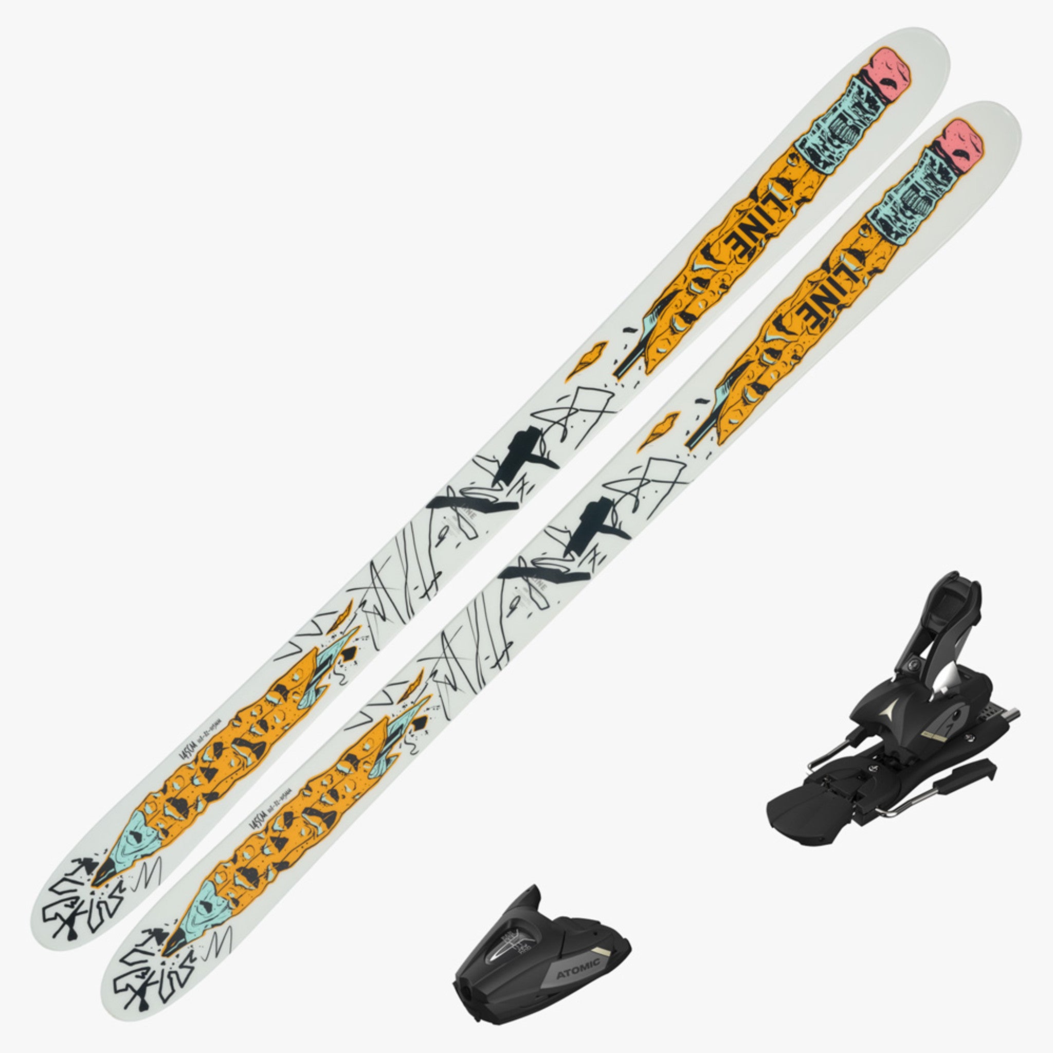 2024 Line Ruckus Junior Ski w Atomic Colt 7 Binding Ski Essentials
