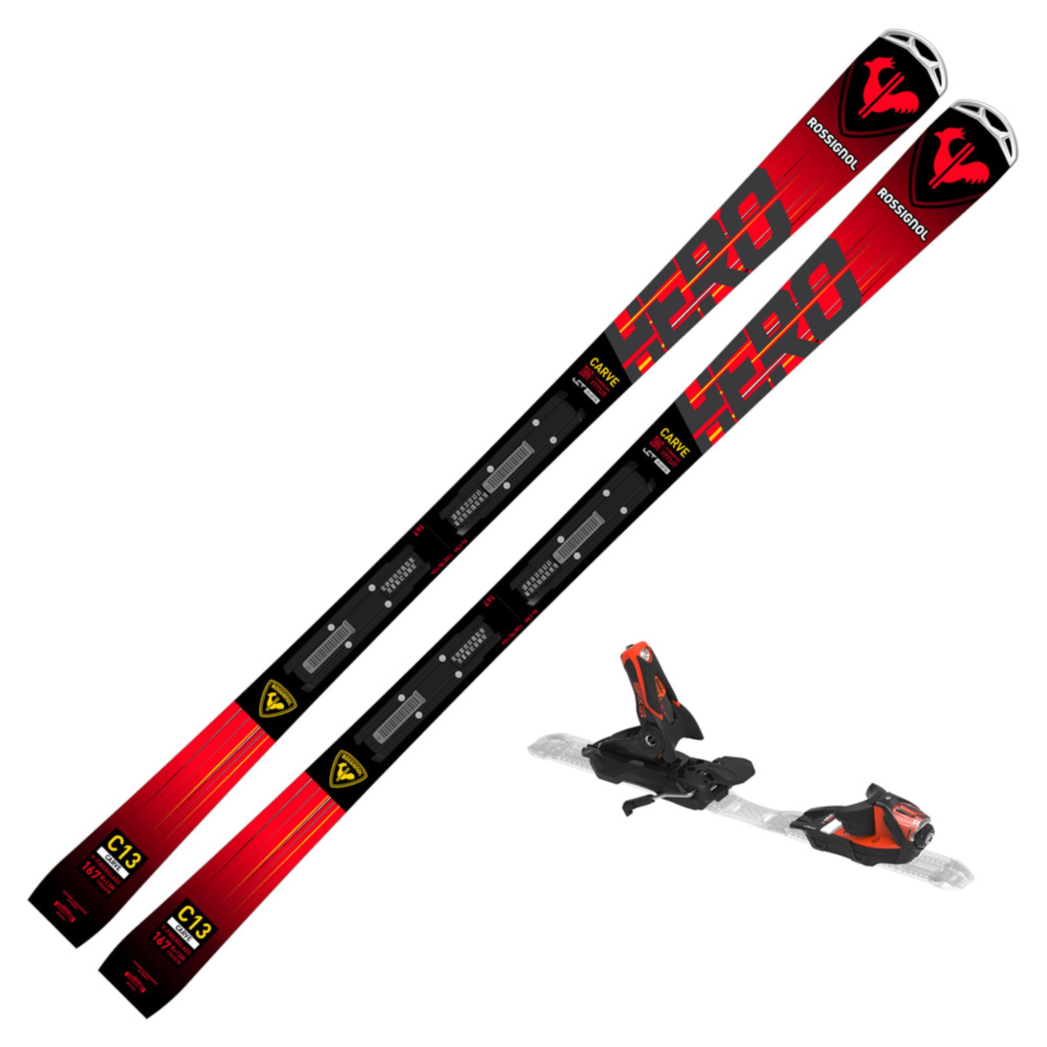 2024 Rossignol Hero Carve Skis w/ SPX 12 Konect GW Bindings Ski