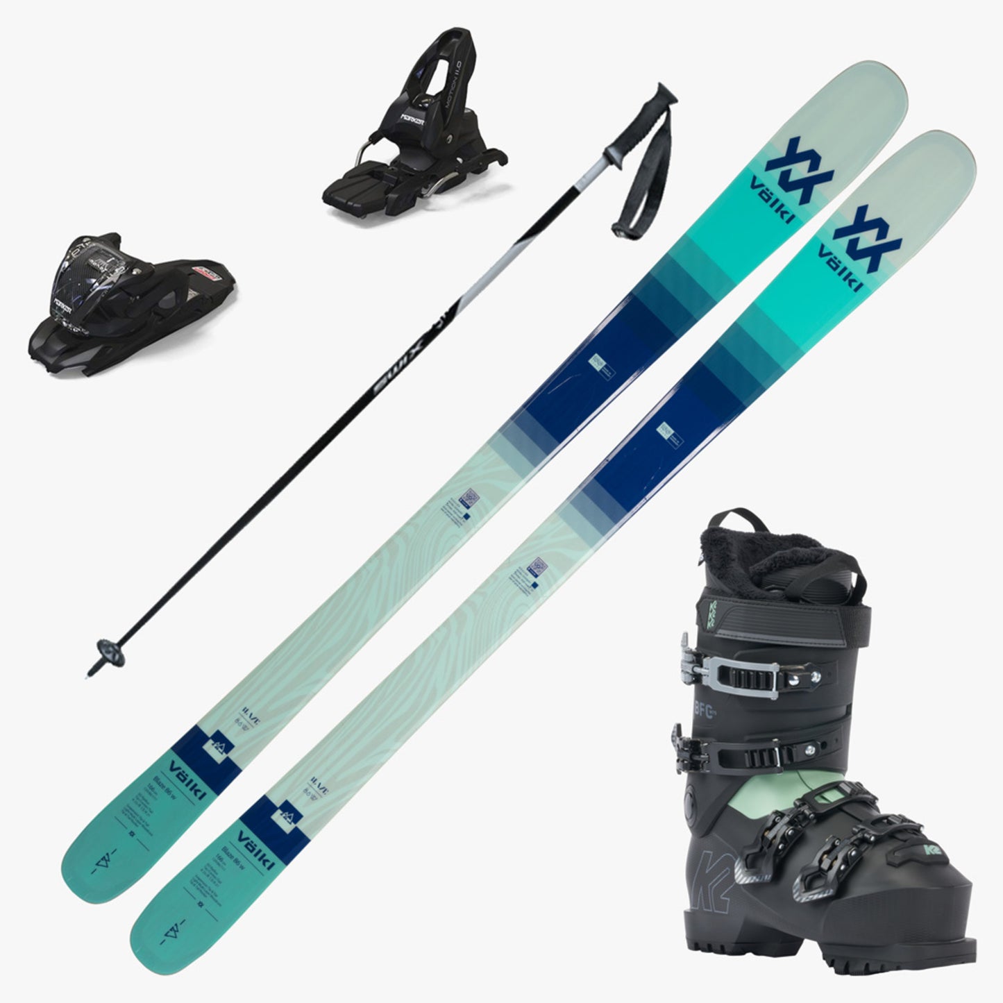 2024 Volkl Blaze 86 Women's Ski w/ Boots and Poles