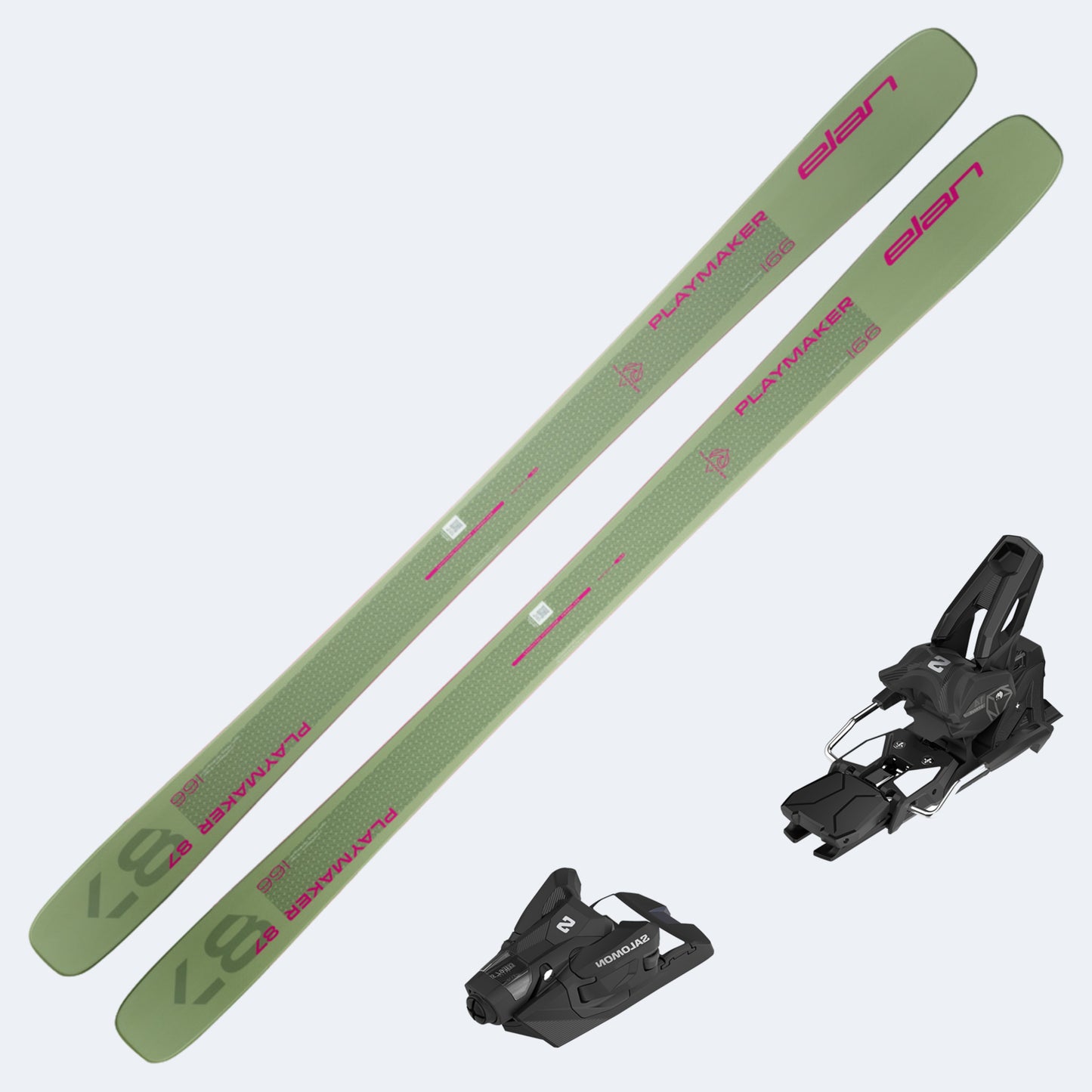 2025 Elan Playmaker 87 Skis with Salomon Strive 14 GW Bindings