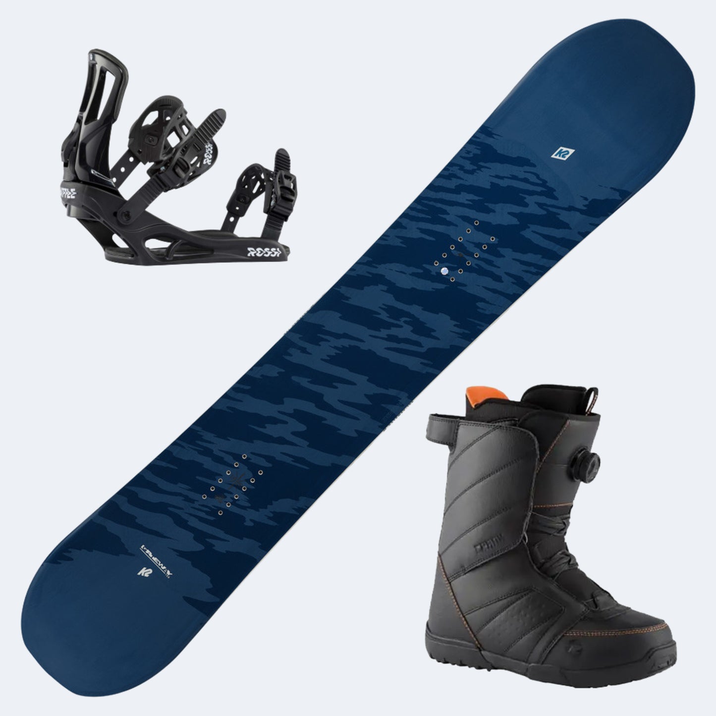 2025 K2 Gateway Snowboard with Rossignol Crank Boa H4 Boots and Rossignol Battle Bindings