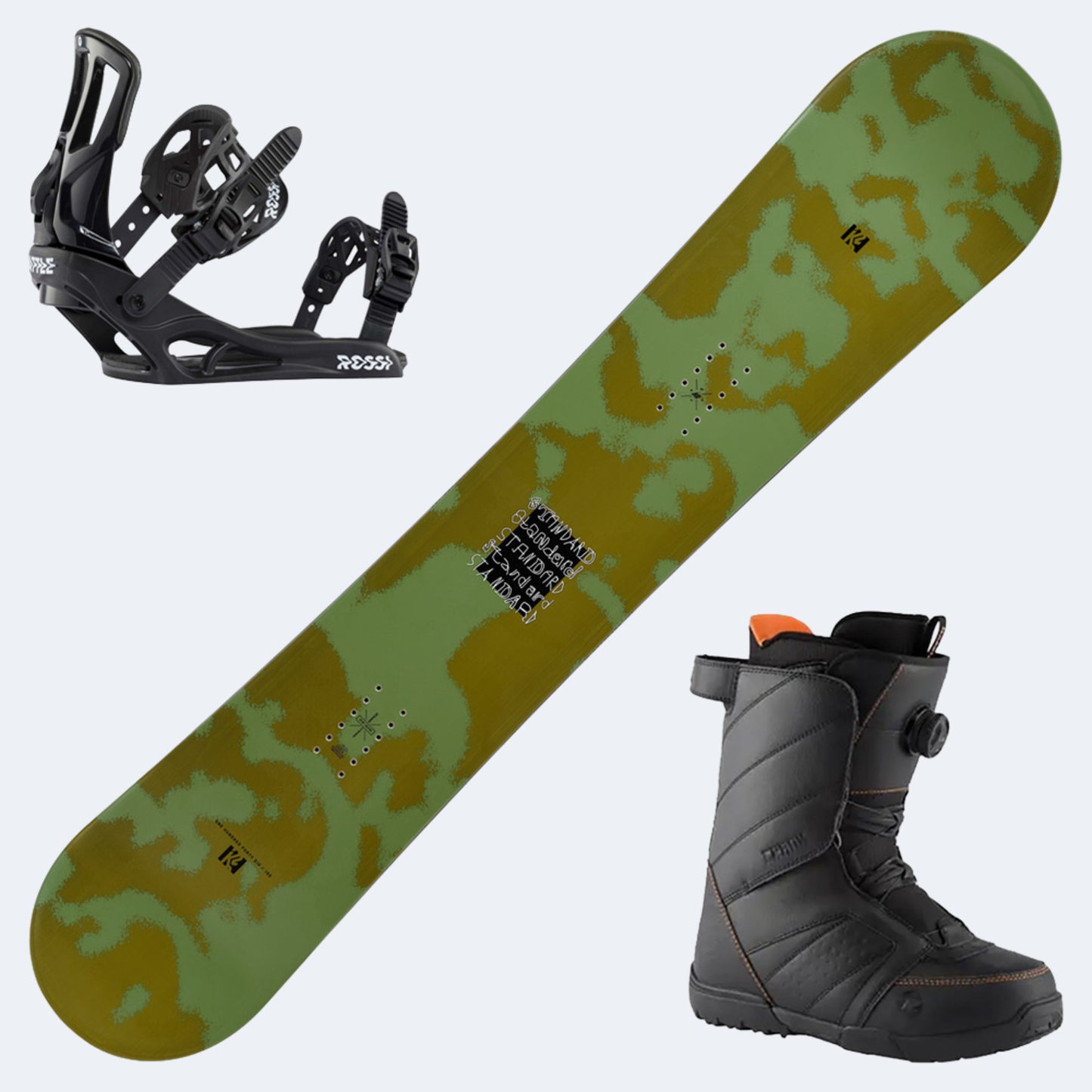 2025 K2 Standard Snowboard W/ Rossignol Crank BOA H4 Boots and Rossignol Battle Bindings