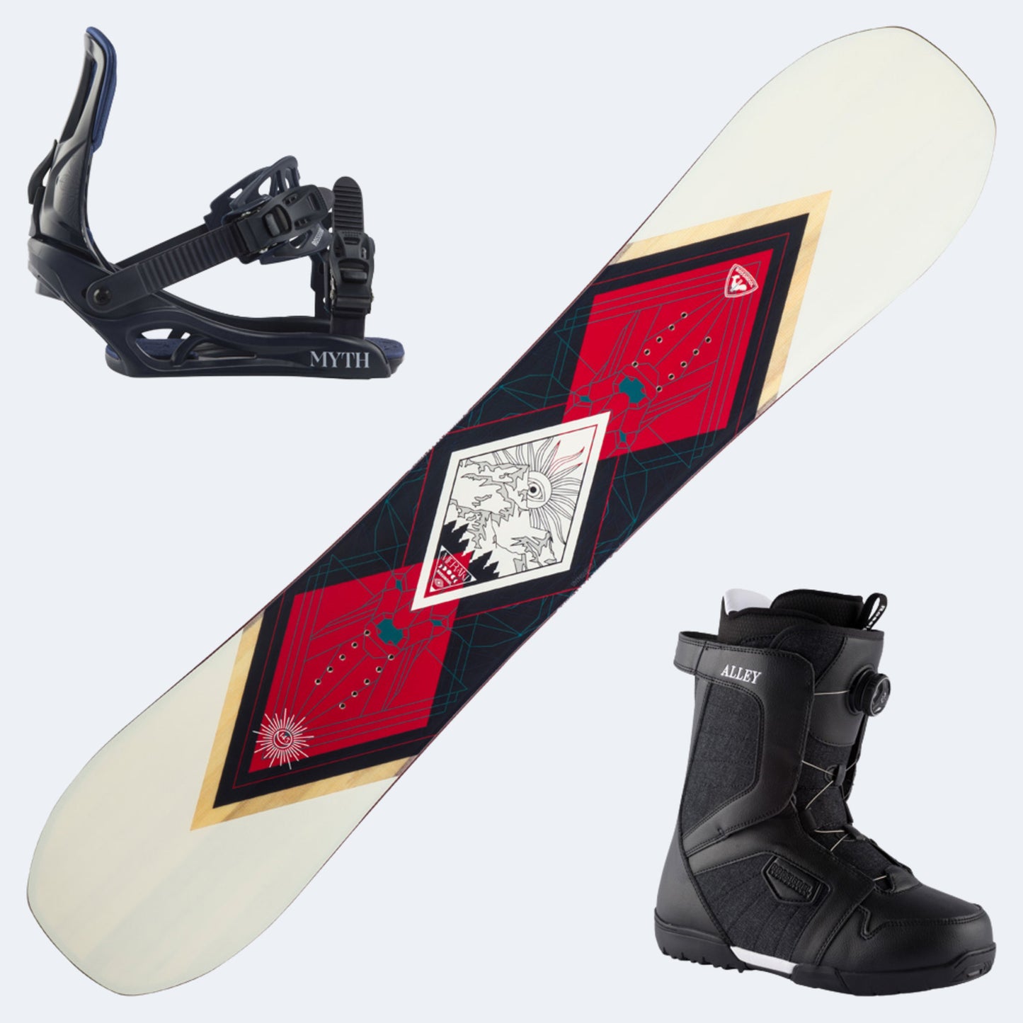 2025 Rossignol Meraki Women's Snowboard W/ Rossignol Alley Boa H4 Boots and Rossignol Myth Bindings