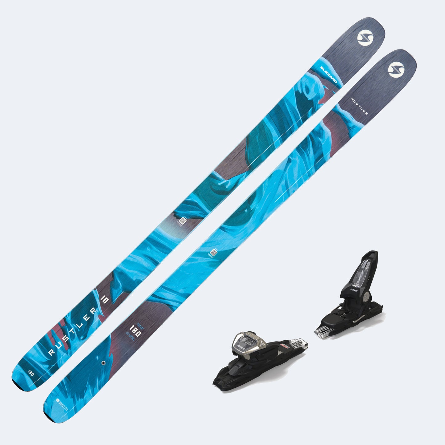2026 Blizzard Rustler 10 Demo Skis W/ Griffon 13 Demo Bindings