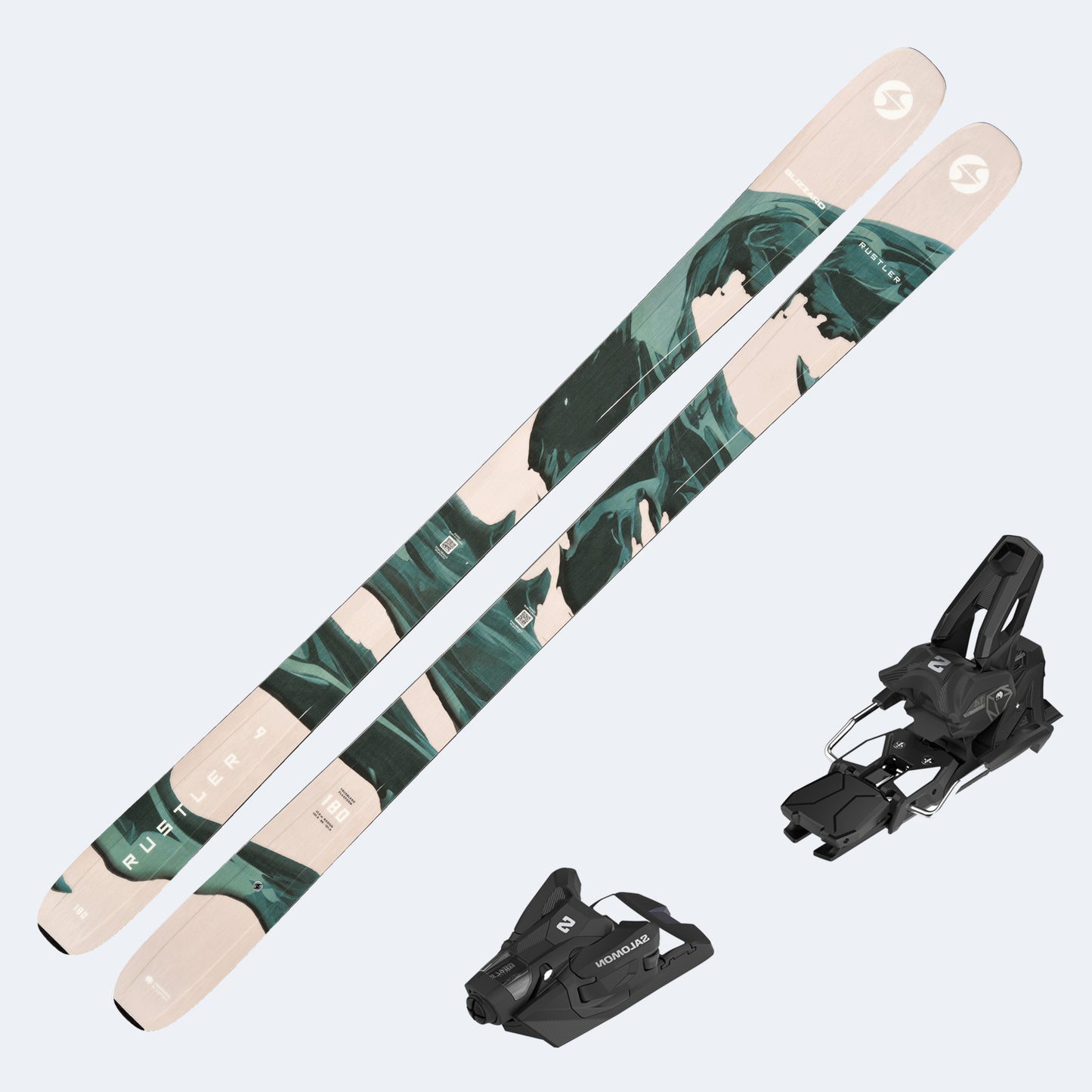 2026 Blizzard Rustler 9 Skis with Salomon Strive 14 GW Bindings