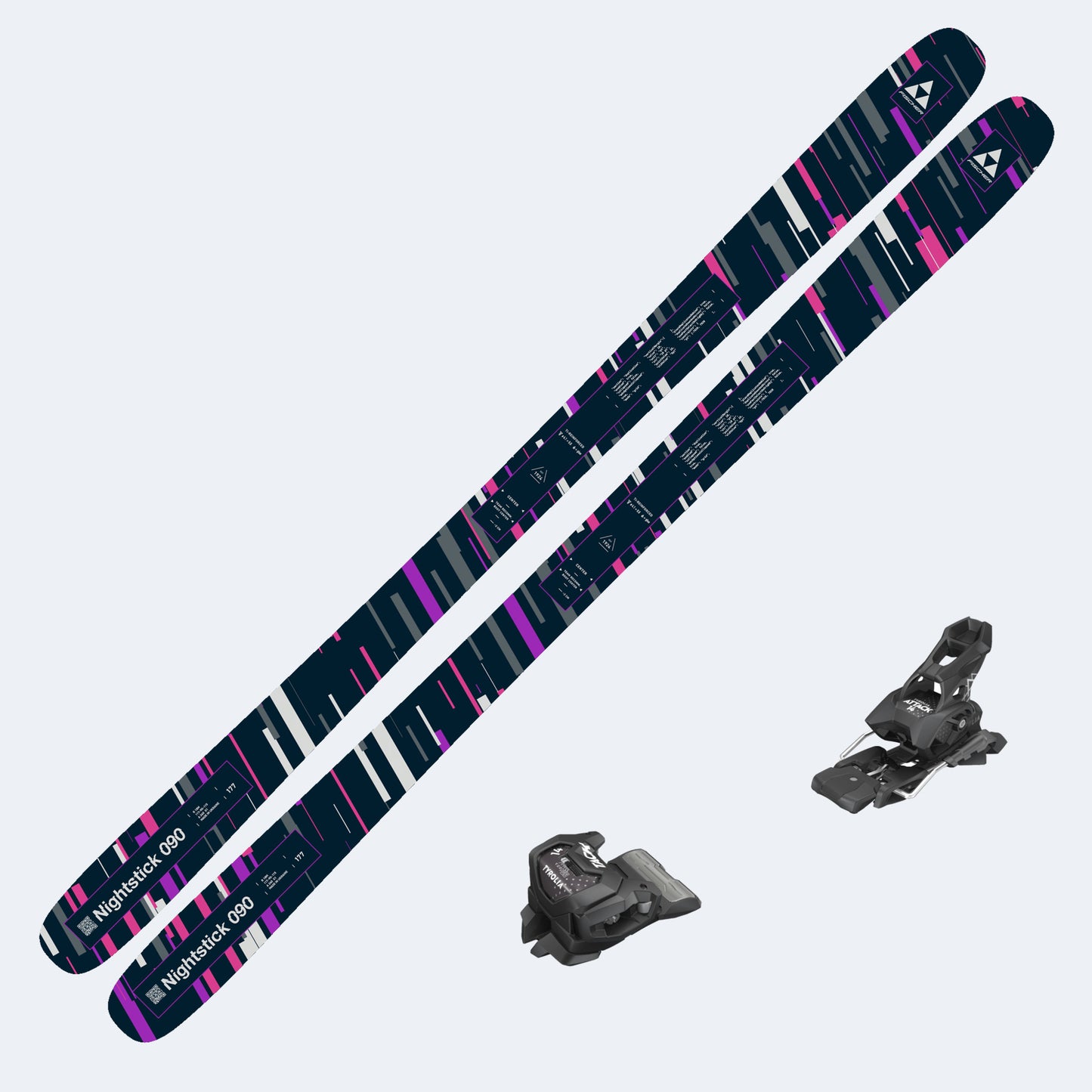 2027 Fischer Nightstick 90 Skis with Tyrolia Attack 14 GW Bindings