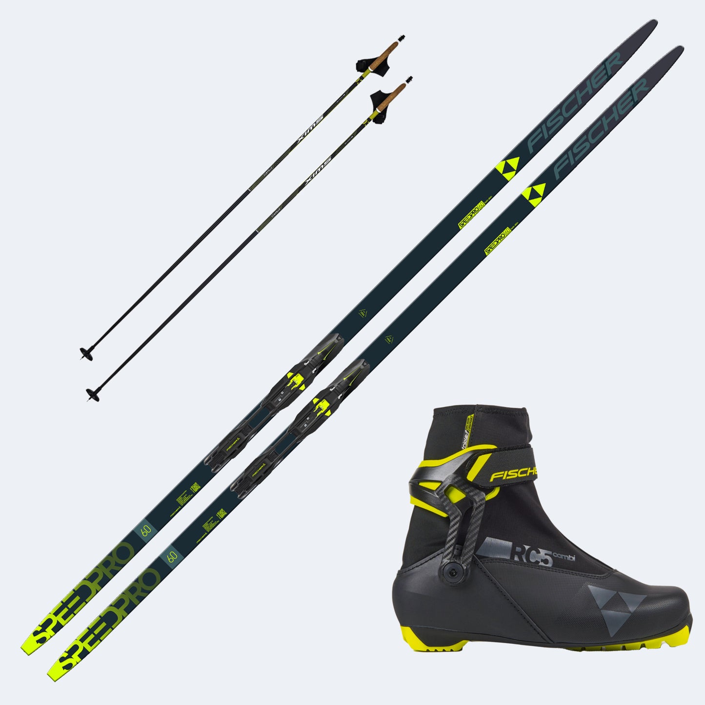 2026 Fischer Skis with Fischer RC5 Combi Boots and Poles