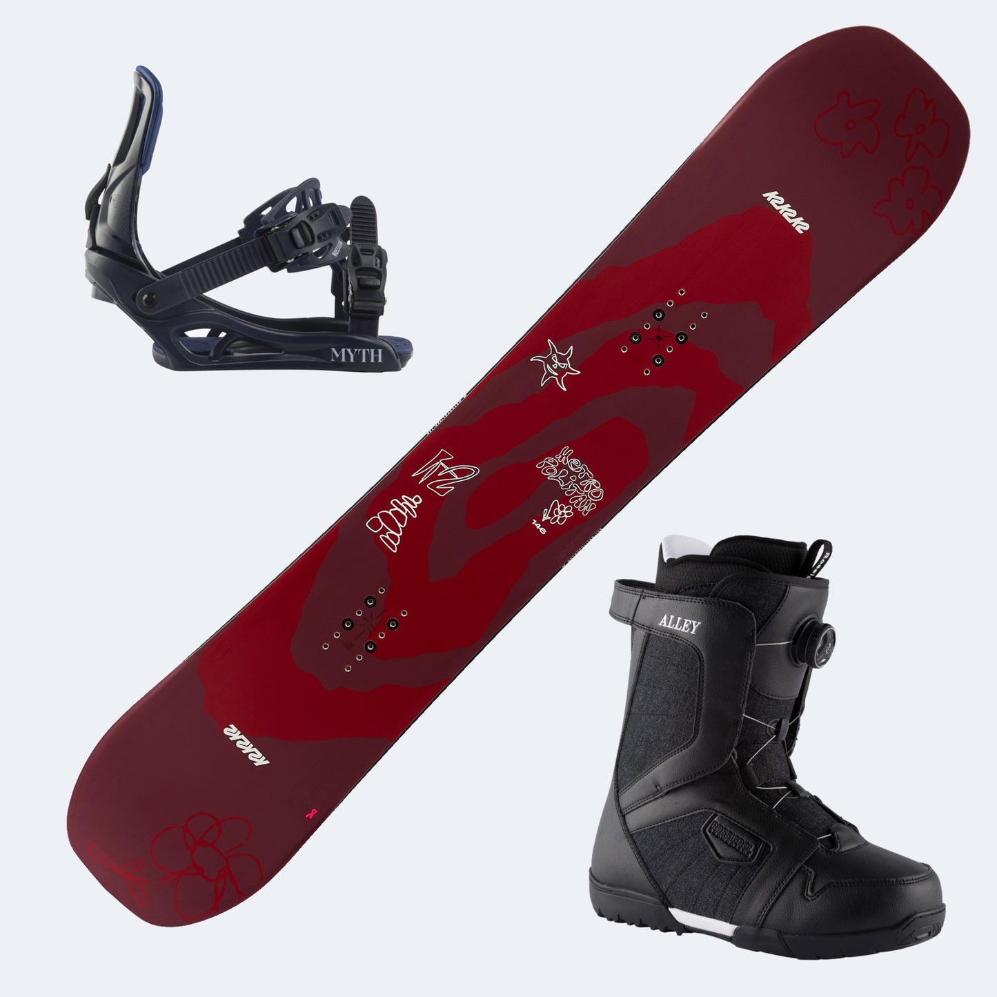 2026 K2 Metropolitan Women's Snowboard with Rossignol Alley Boa H4 Boots and Poles