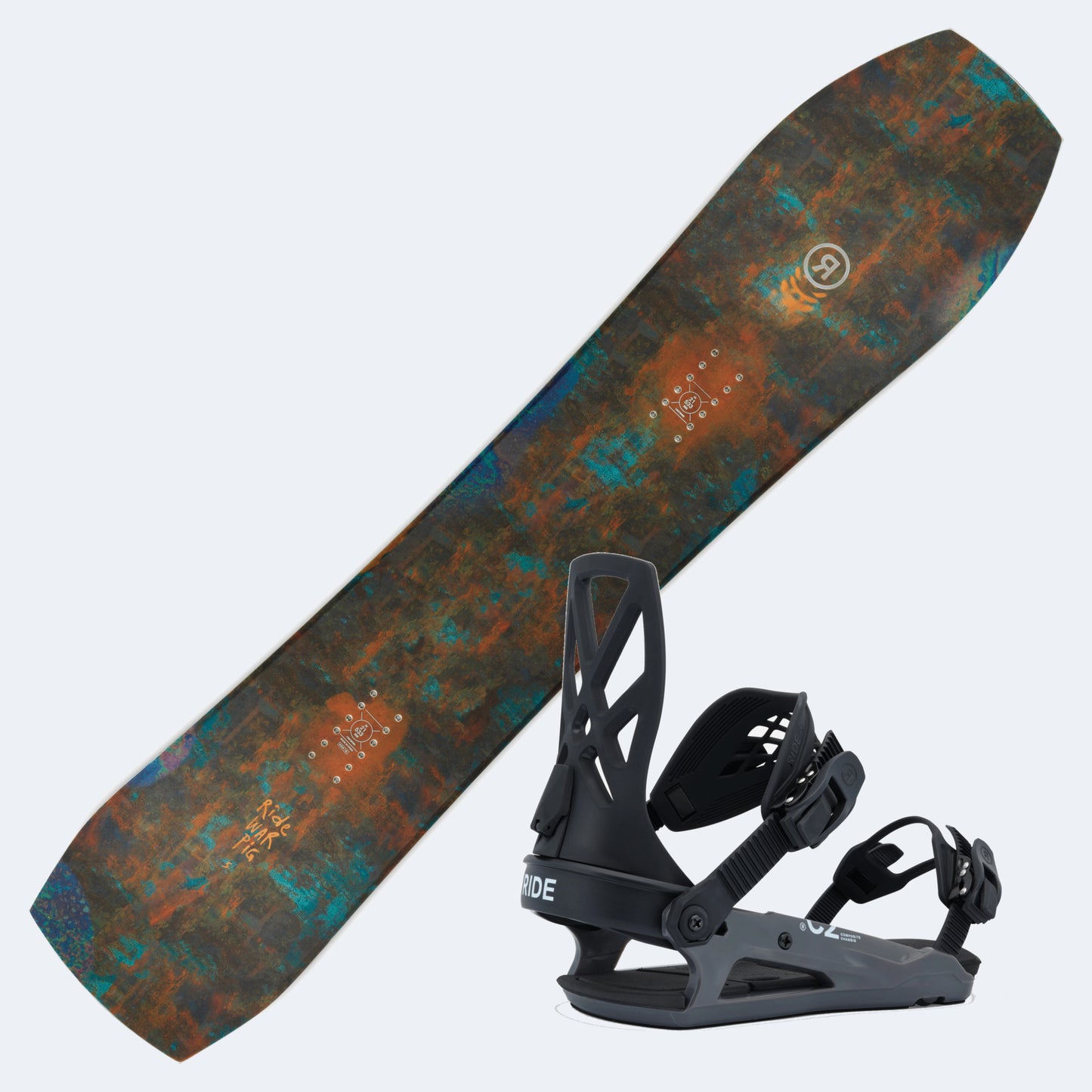 2026 Ride Warpig Snowboard with Ride C-2 Bindings