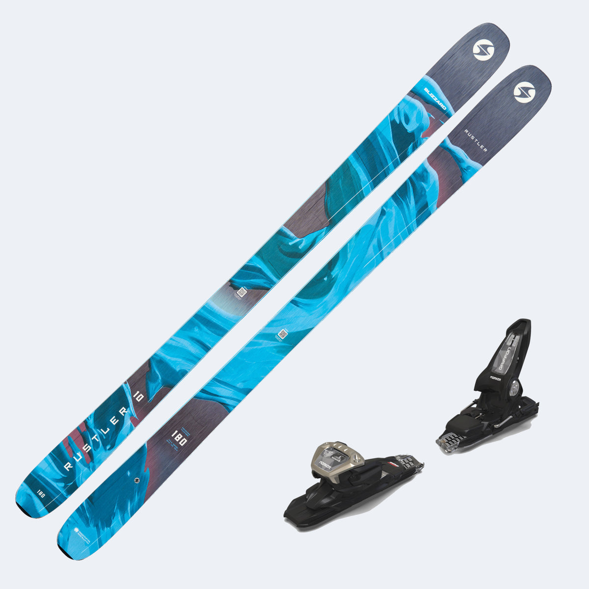 2027 Blizzard Rustler 10 Demo Skis with Marker Griffon 13D Demo Bindings