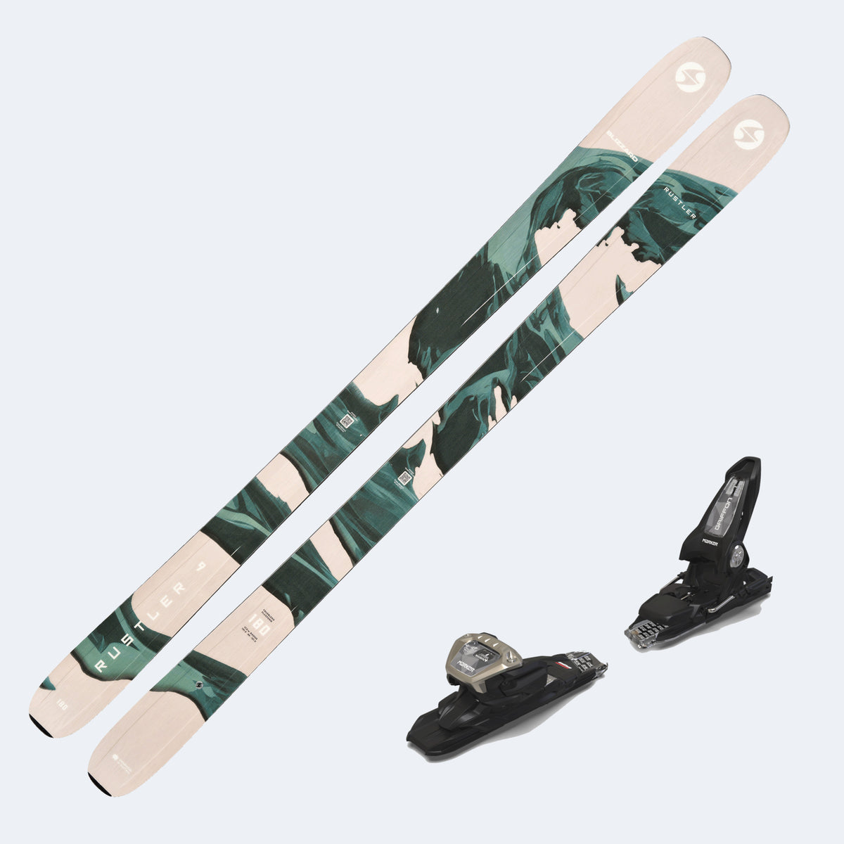 2027 Blizzard Rustler 9 Demo Skis with Marker Griffon 13D Demo Bindings