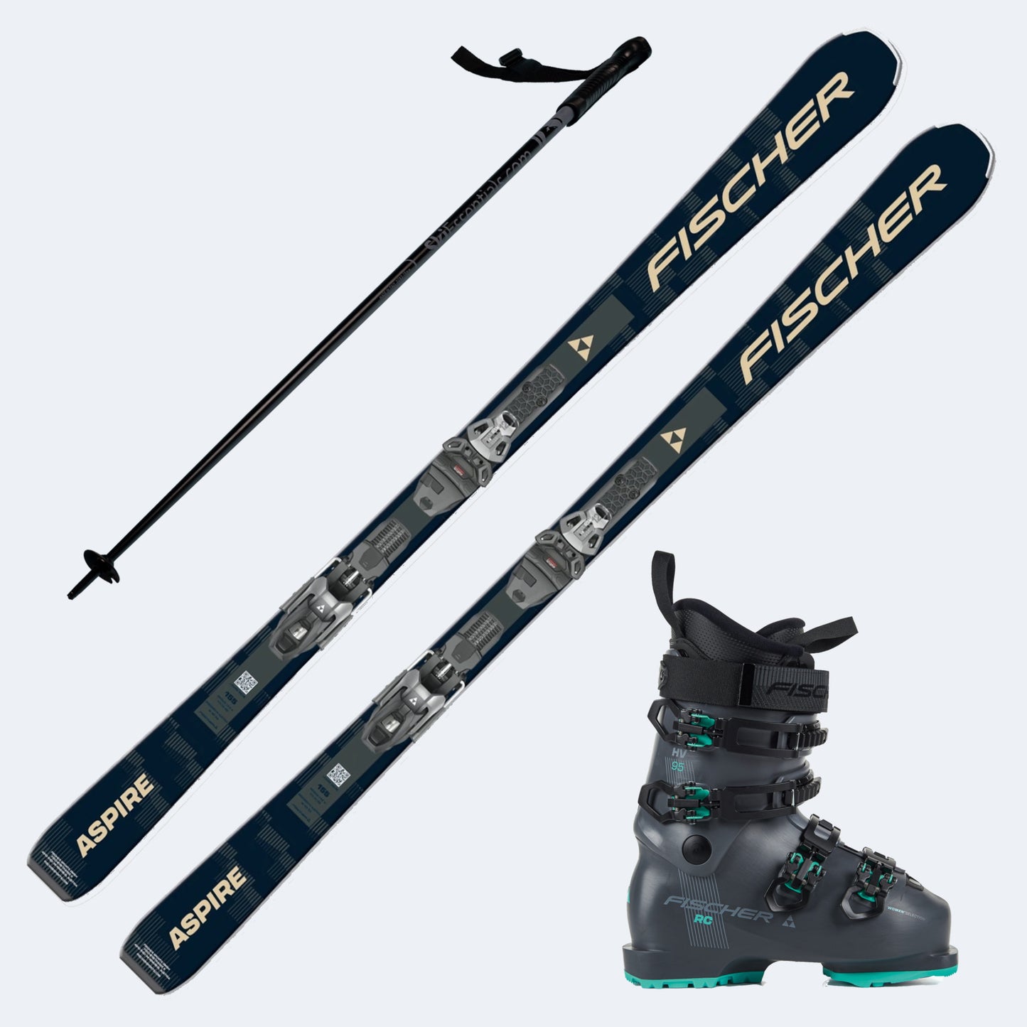 2027 Fischer Aspire Skis with Fischer RC 95W Boots and Poles