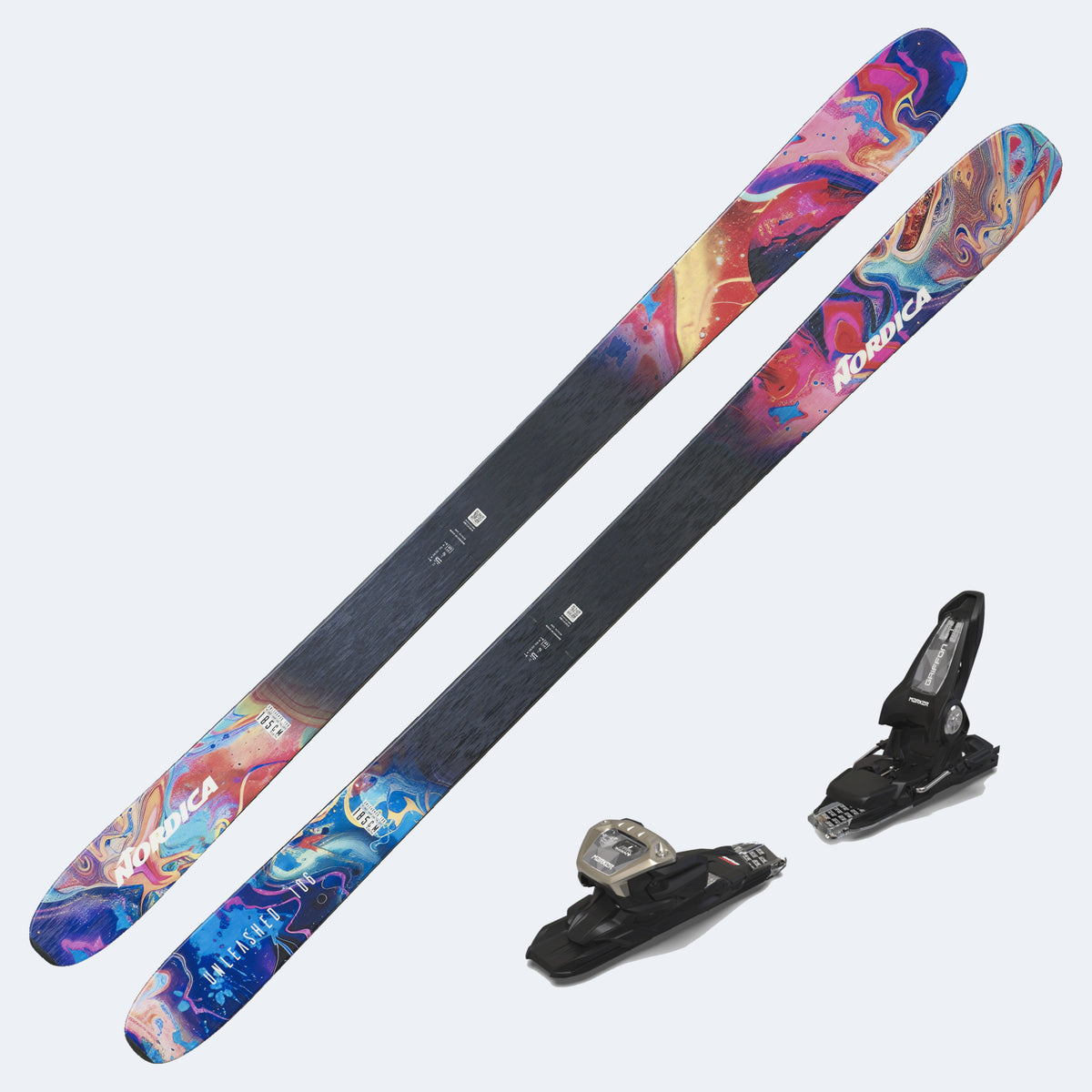 2027 Nordica Unleashed 106 Demo Skis with Marker Griffon 13D Demo Bindings