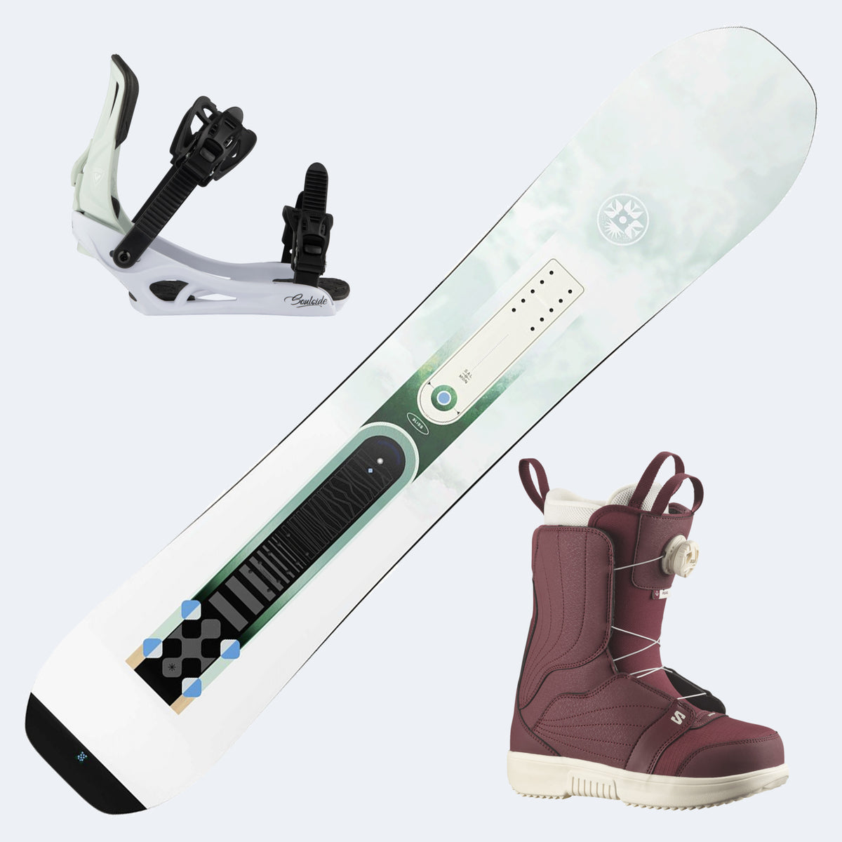 2027 Salomon Women's Snowboard with Salomon Boots and Bindings