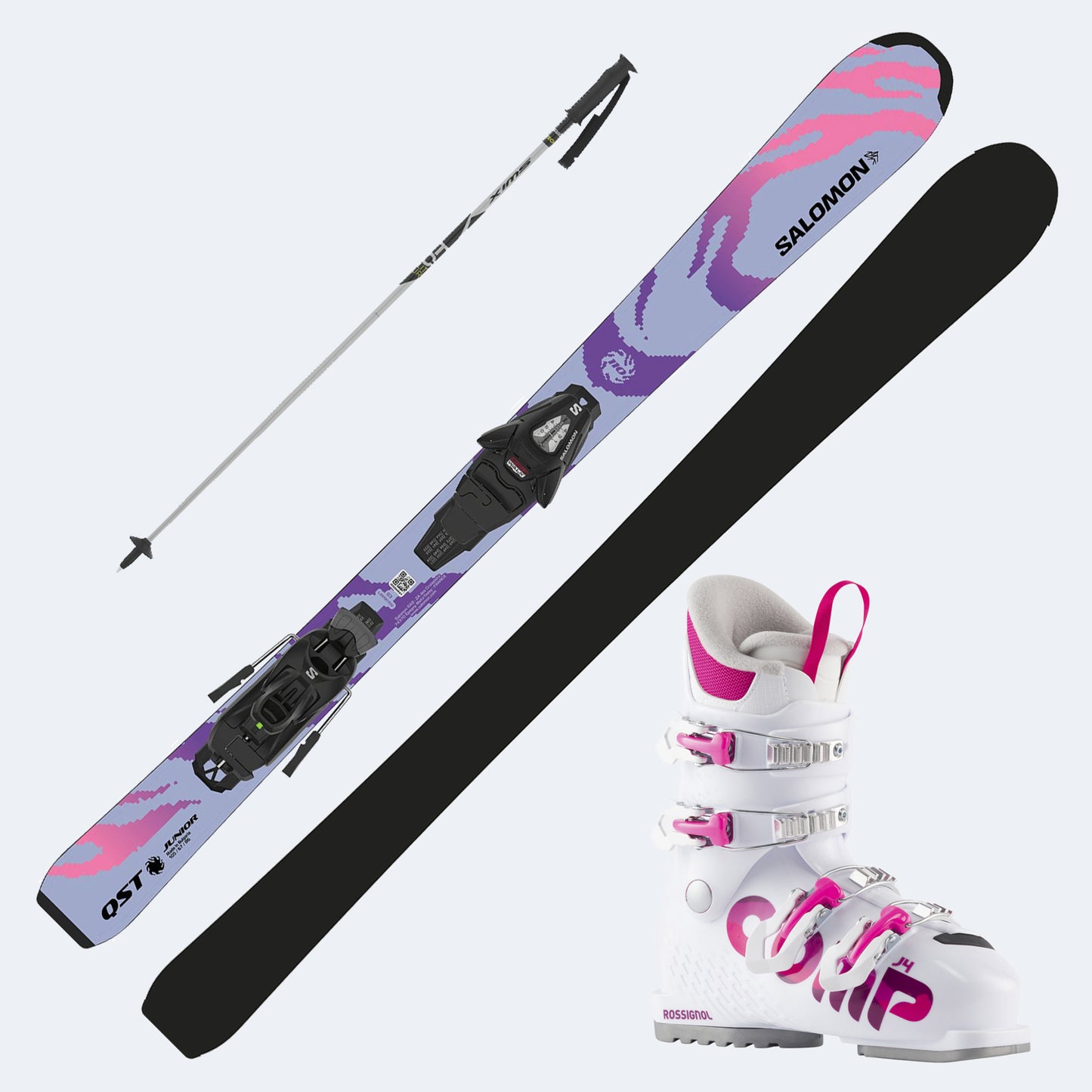 2027 Salomon QST Junior Skis with Comp J Boots and Poles