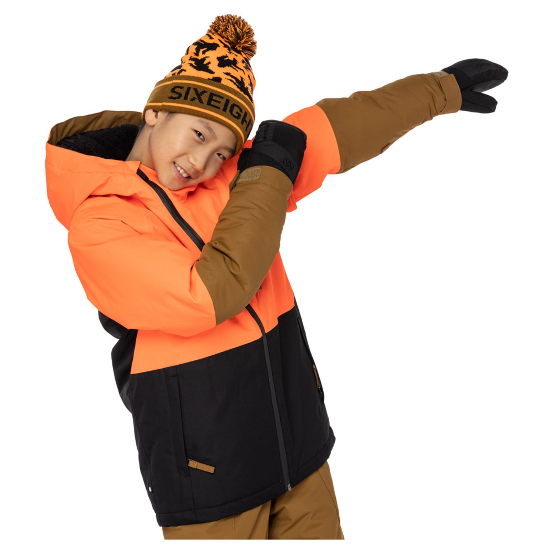 686 Hydra Insulated Boy's Jacket - FLURO ORANGE CO - XS