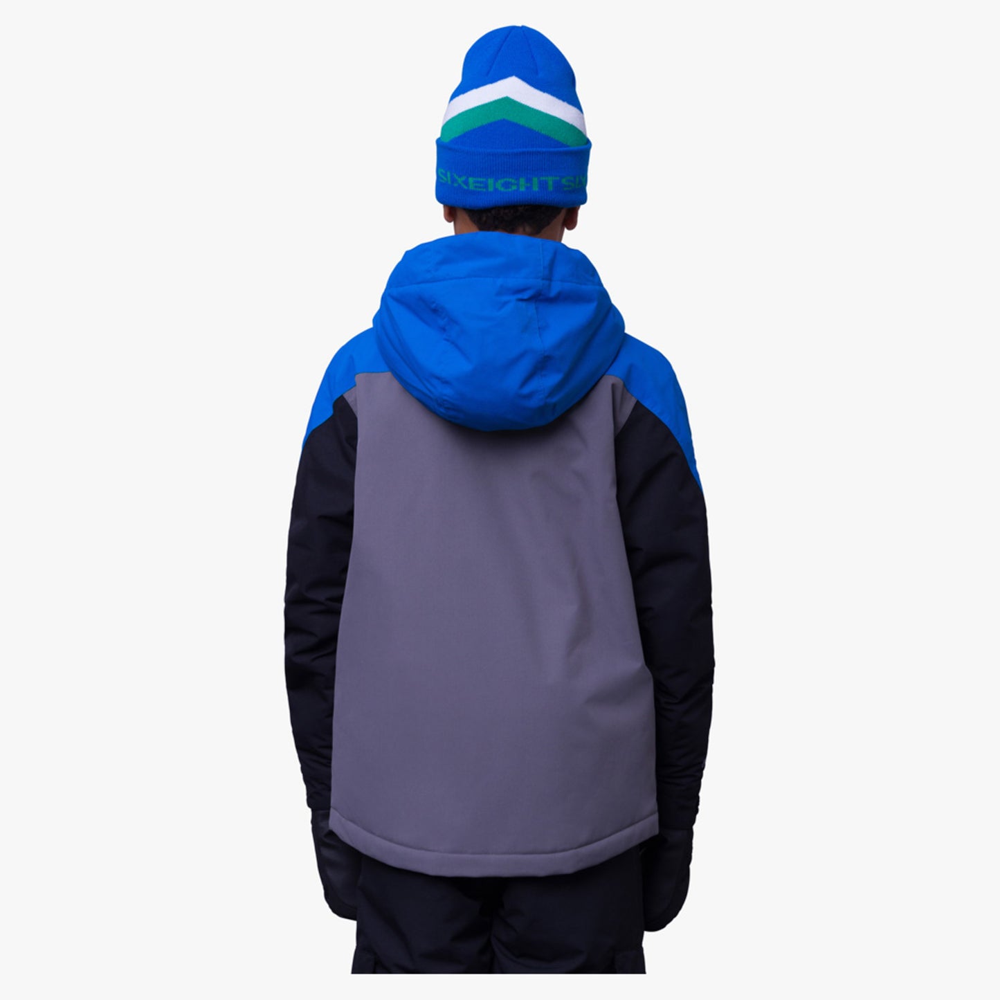686 Hydrastash Insulated Boy's Jacket - Black Colorblock - XL