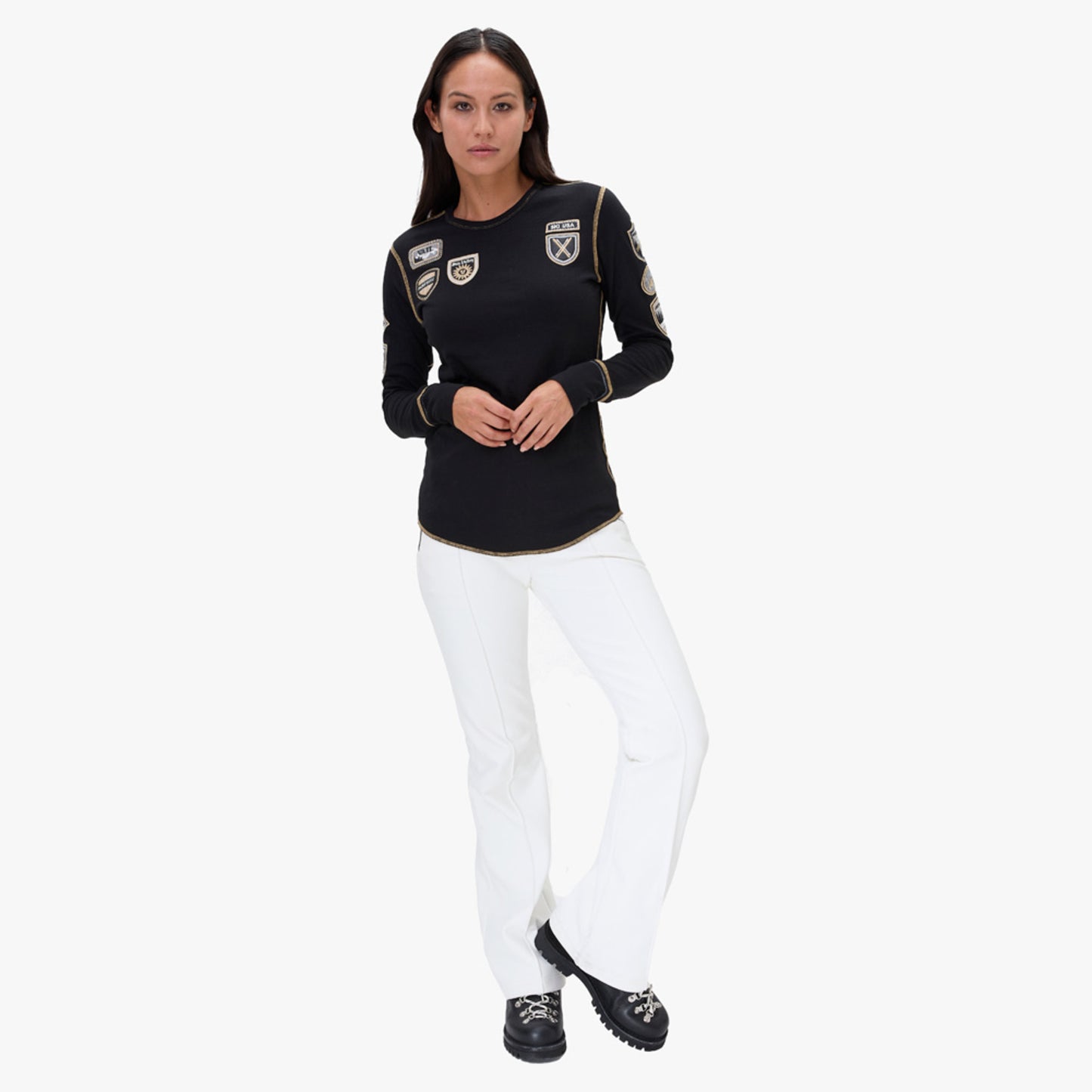 Alp-N-Rock Ski USA Women's Crew Shirt - Black - XL