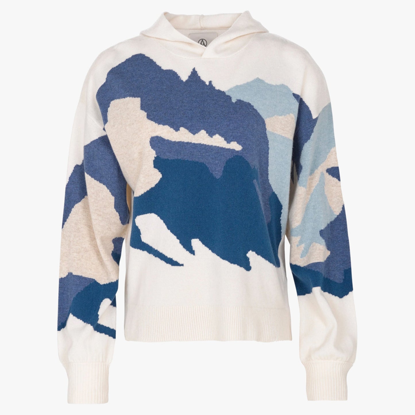 Alps & Meters Sterling Women's Jumper - Ivory/Blue Surf - L