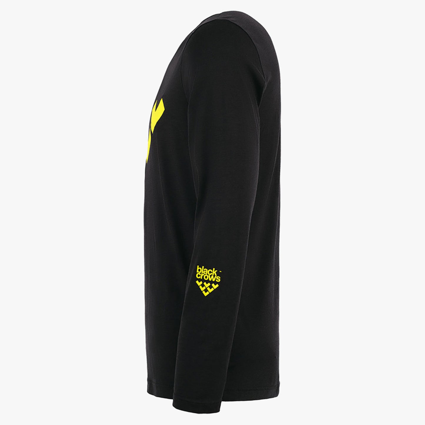 Black Crows Chevron Merino Blend Men's Long Sleeve - Black/Yellow - XL