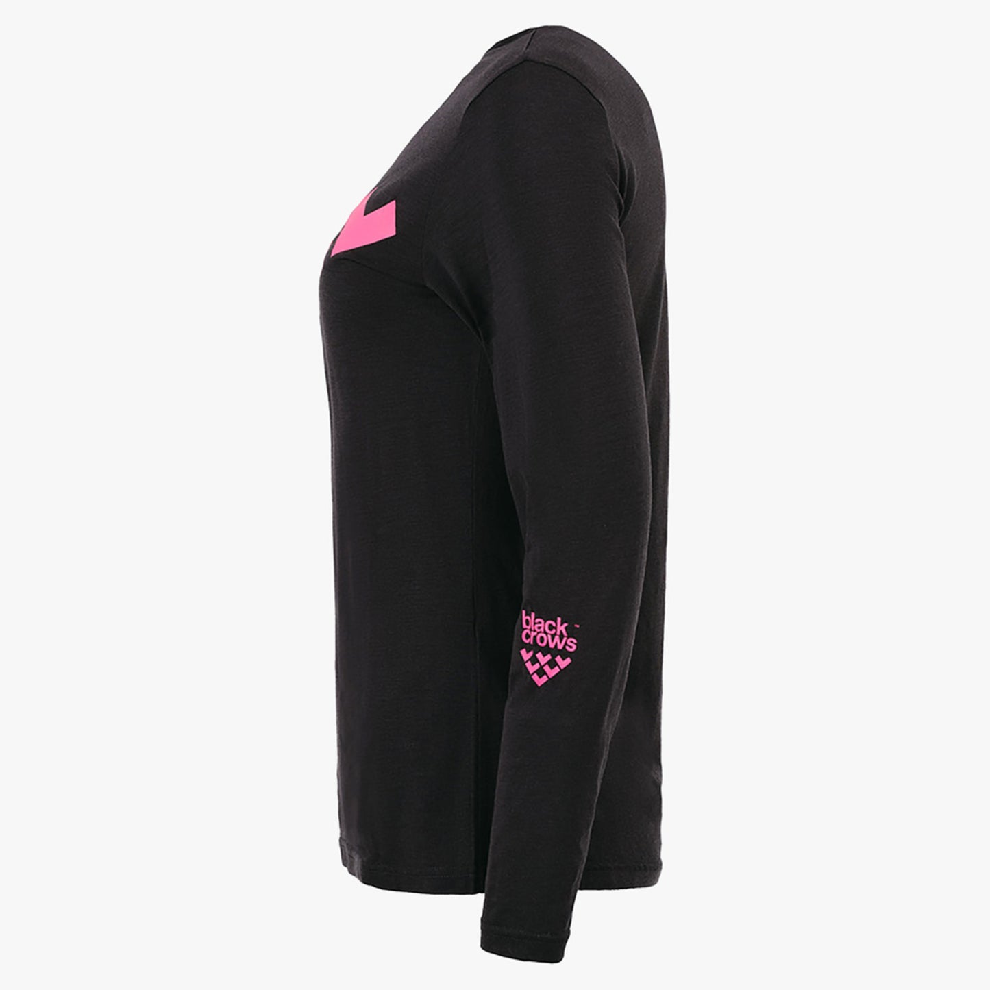 Black Crows Chevron Merino Blend Women's Long Sleeve - Black/Pink - L