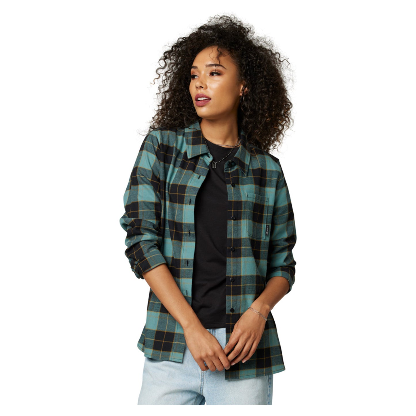 Fox Pines Women's Flannel - SEA FOAM - XL