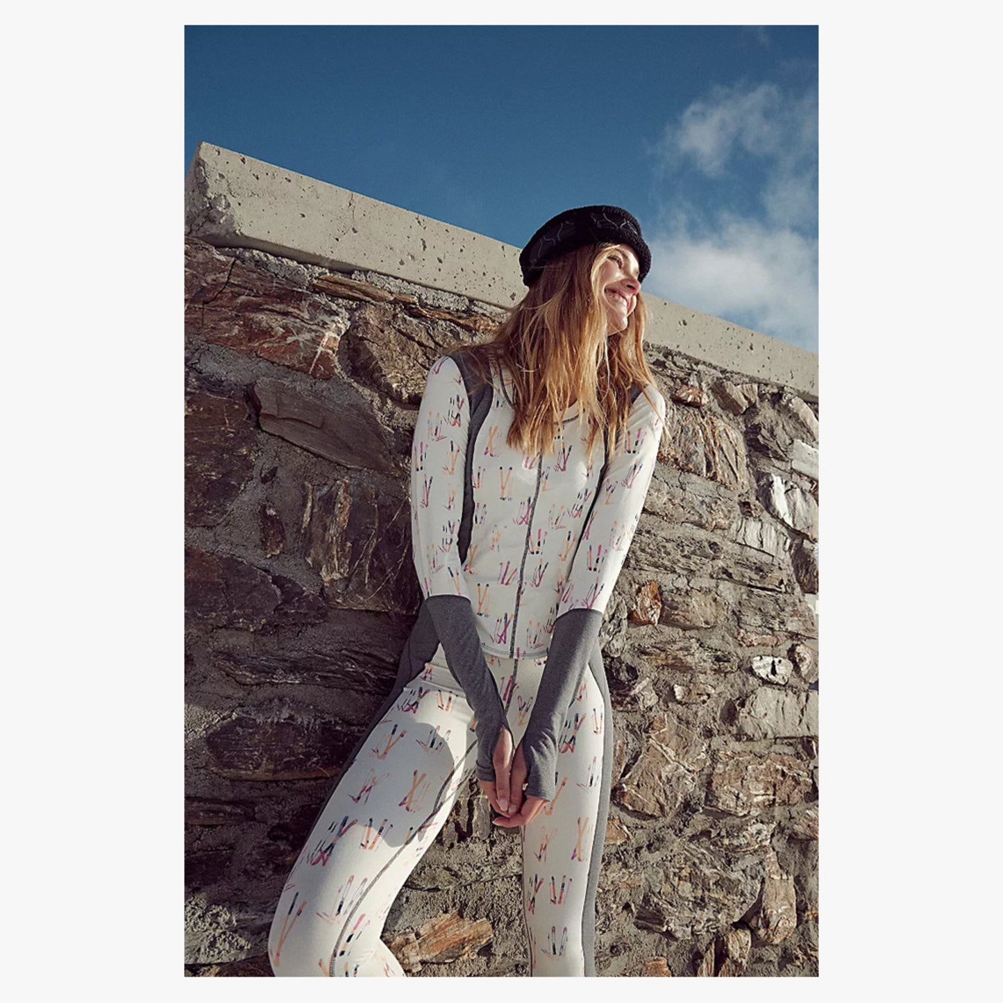Free People You Know It Women's Long Sleeve Baselayer - Tips Up Ivory - XL