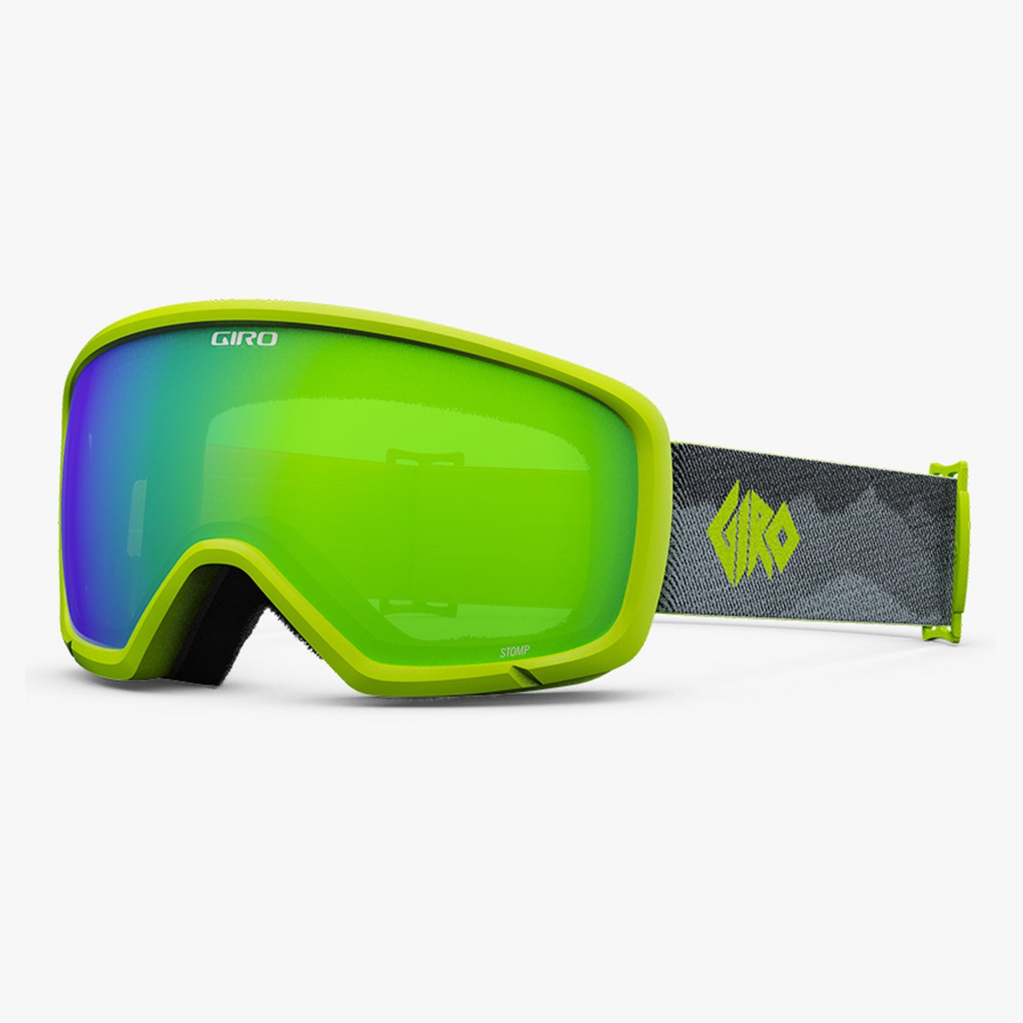 Giro Stomp Youth Goggles - Ano Lime Linticular - Loden Green