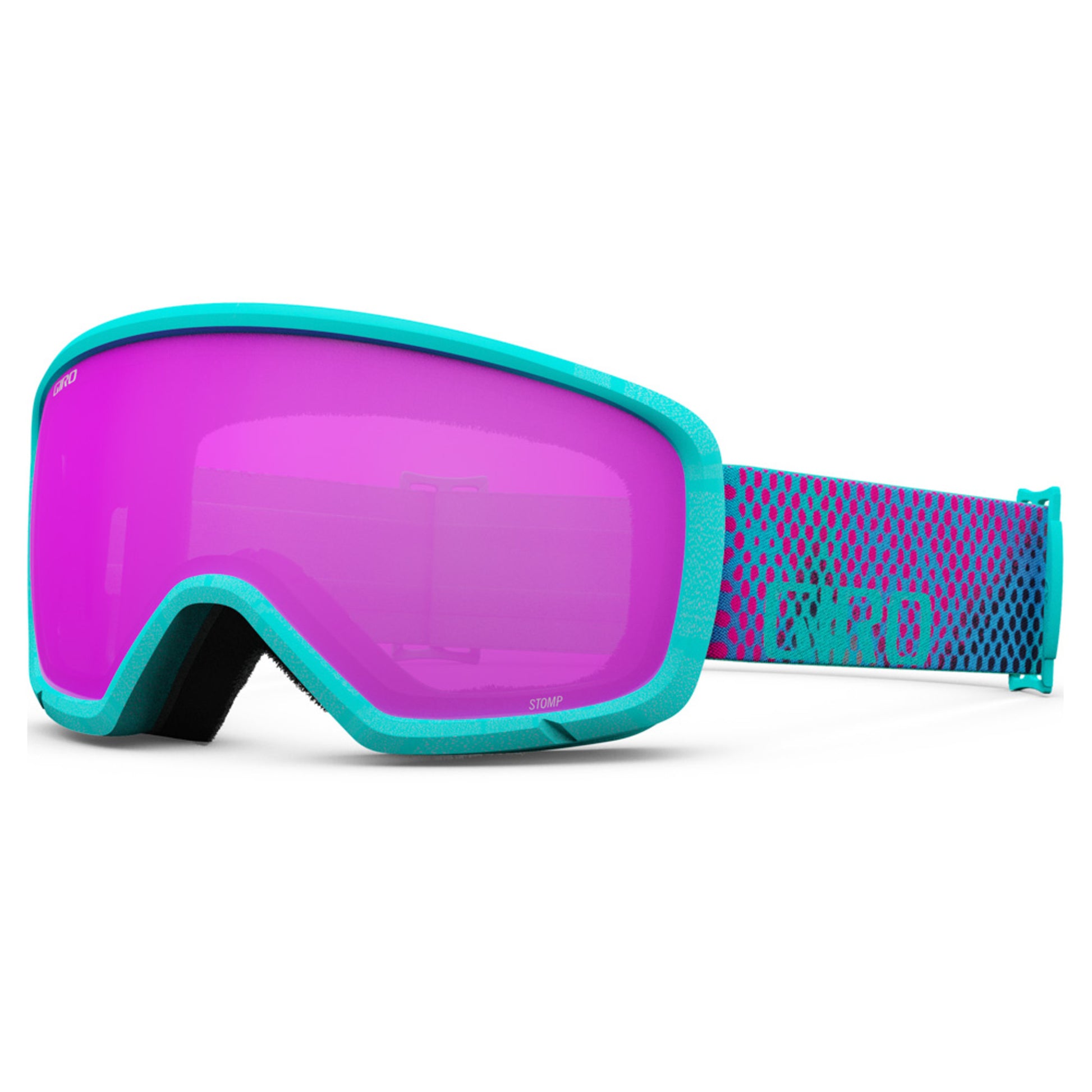 Giro Stomp Youth Goggles - SCREAMING TEAL - AMBER PINK