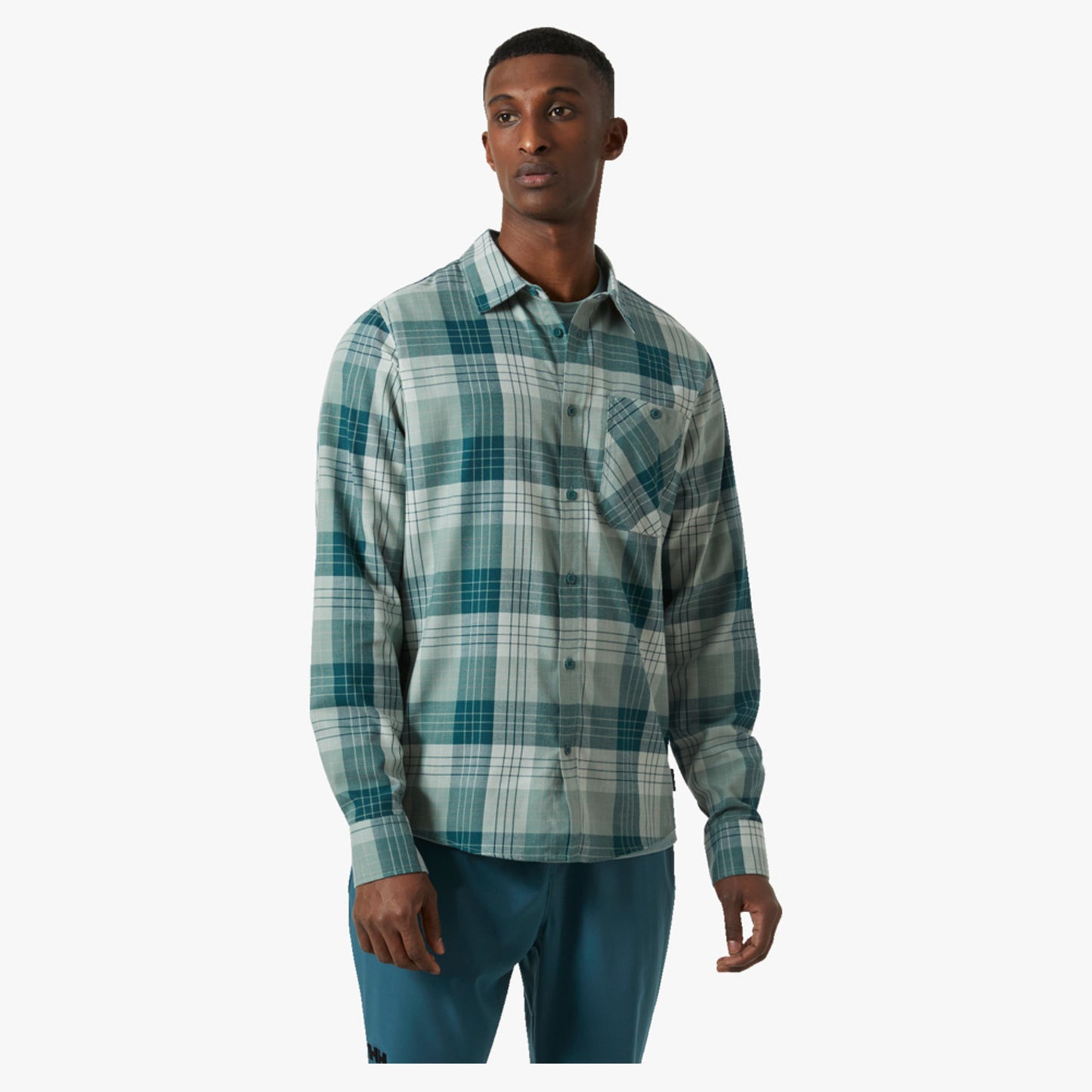 Helly Hansen Aker Flannel Men's Long Sleeve Shirt - Dark Creek Cascade Plaid - XXL