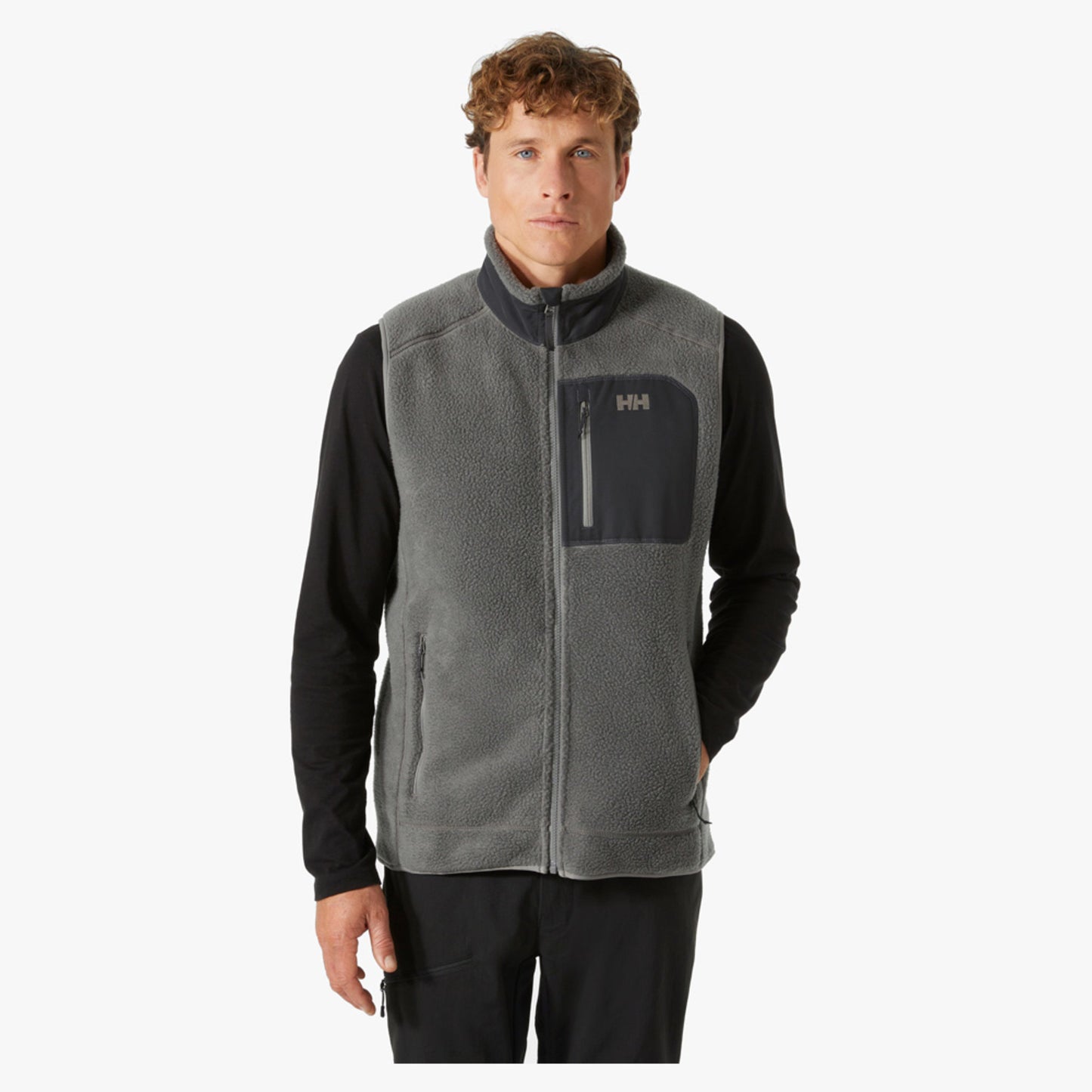 Helly Hansen Panorama Men's Pile Block Vest - Concrete - XL