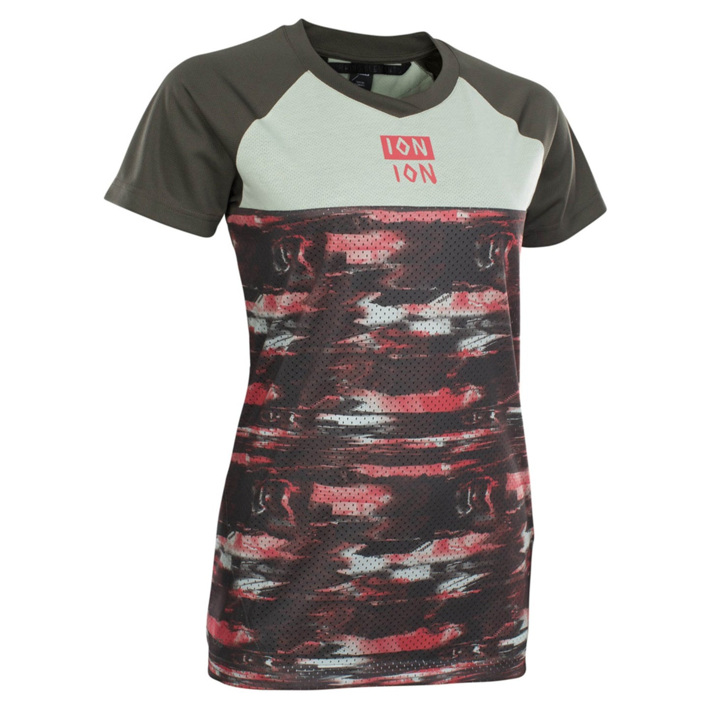 ION Women's Scrub AMP Distortion SS Jersey - ROOT BROWN - XS