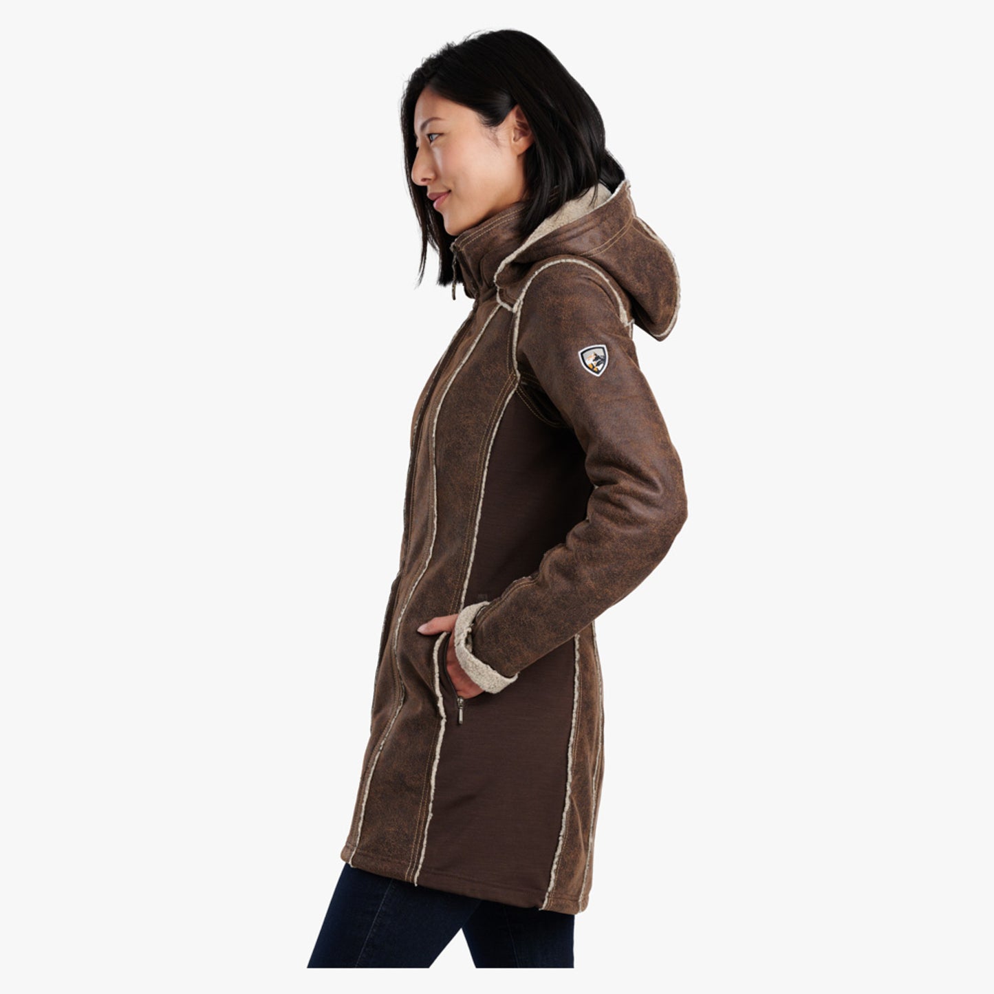 Kuhl Dani Women's Sherpa Trench - Oak - XL