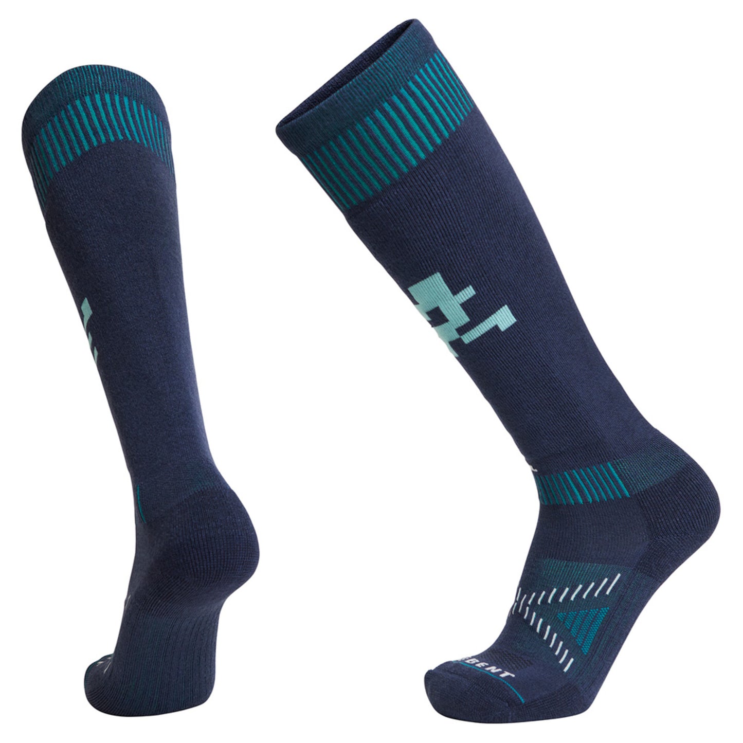 Le Bent Kids Game On Light Snow Sock - BLACK IRIS - S