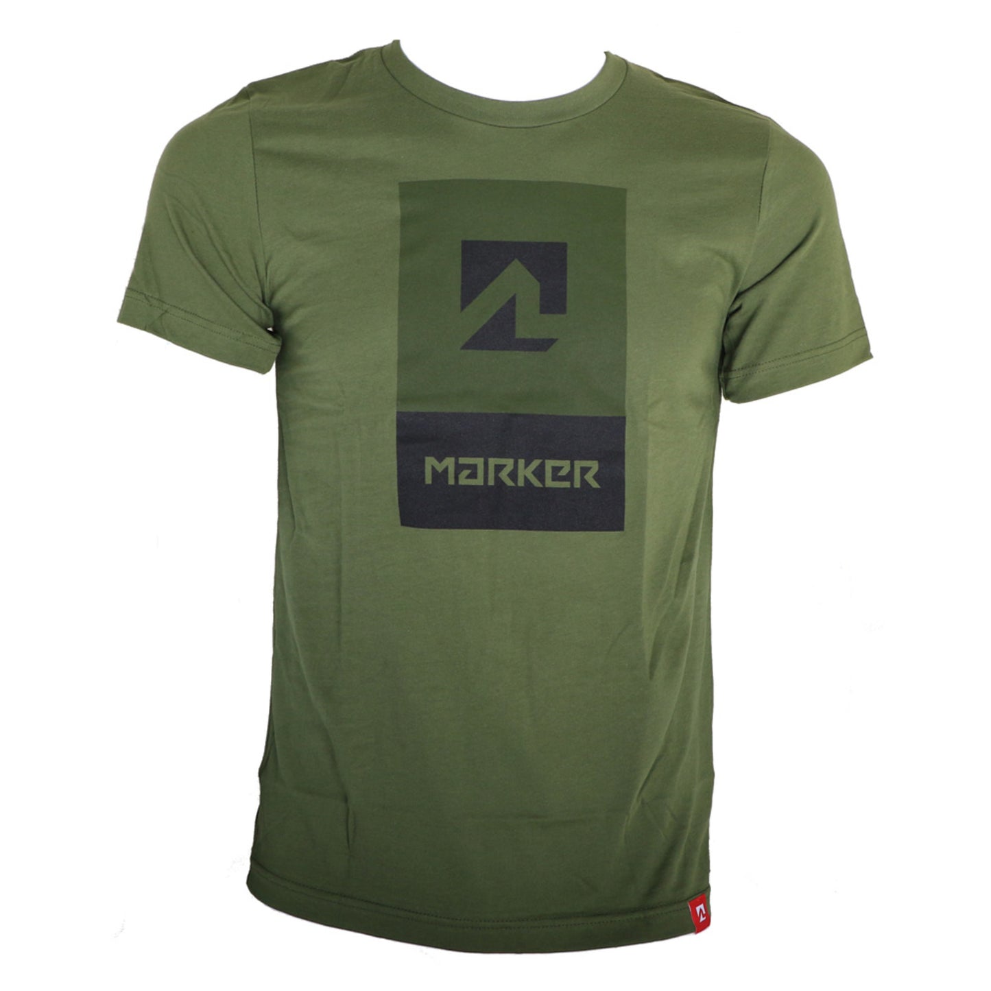 Marker Stacked Logo Tee - OLIVE - XXL