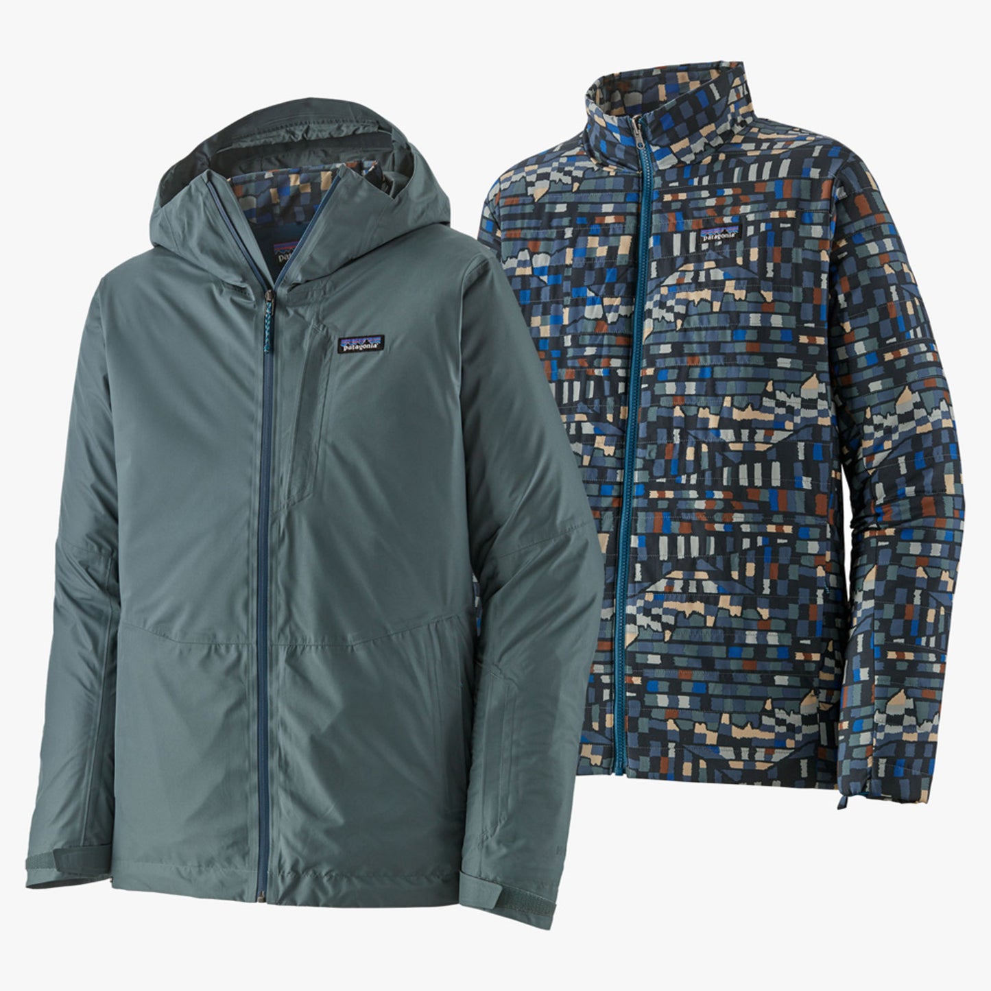 Patagonia 3-in-1 Powder Town Men's Jacket - Nouveau Green - XL