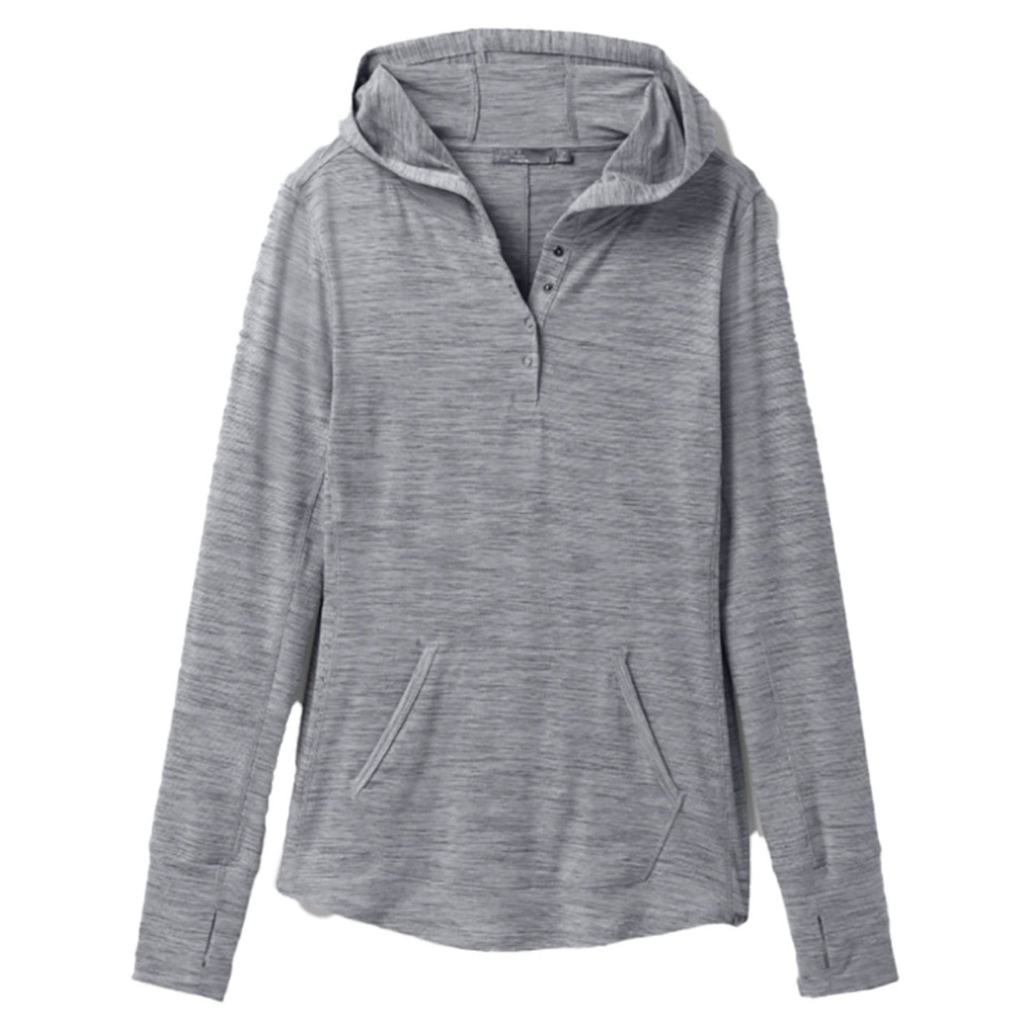 Prana Sol Protect Women's Hoodie - HEATHER GREY - XS